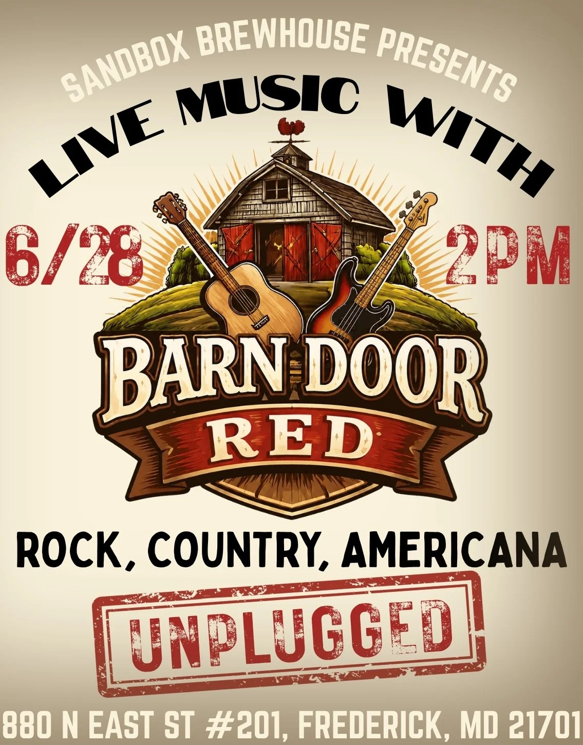 LIVE MUSIC with Barn Door Red