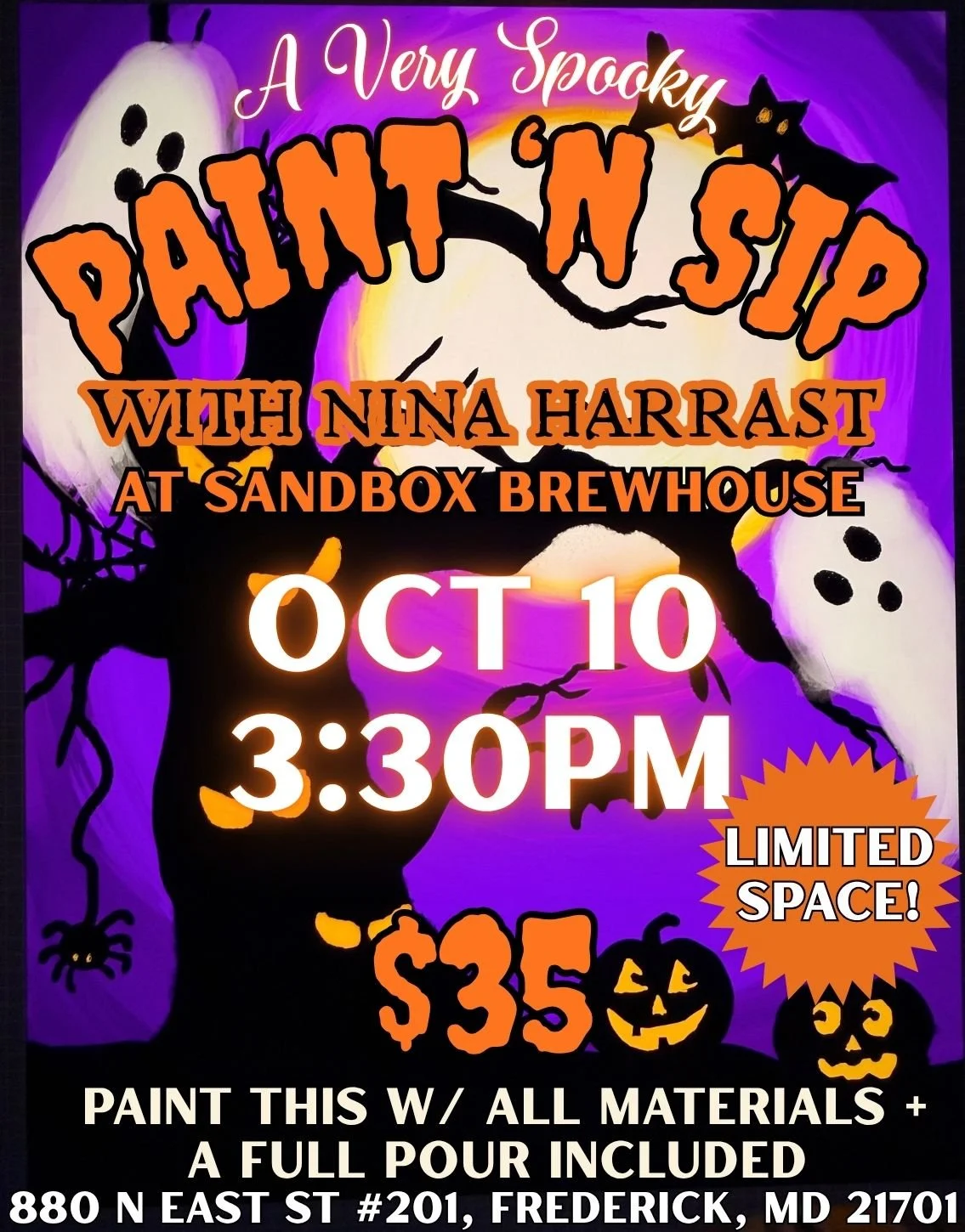 A Very Spooky Paint 'n Sip