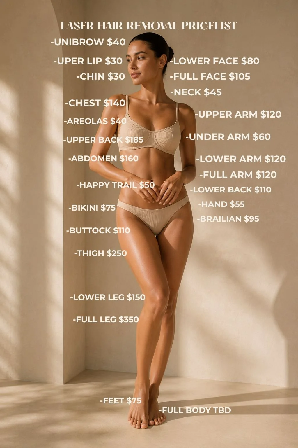 Laser hair removal pricing packages in Inglewood CA