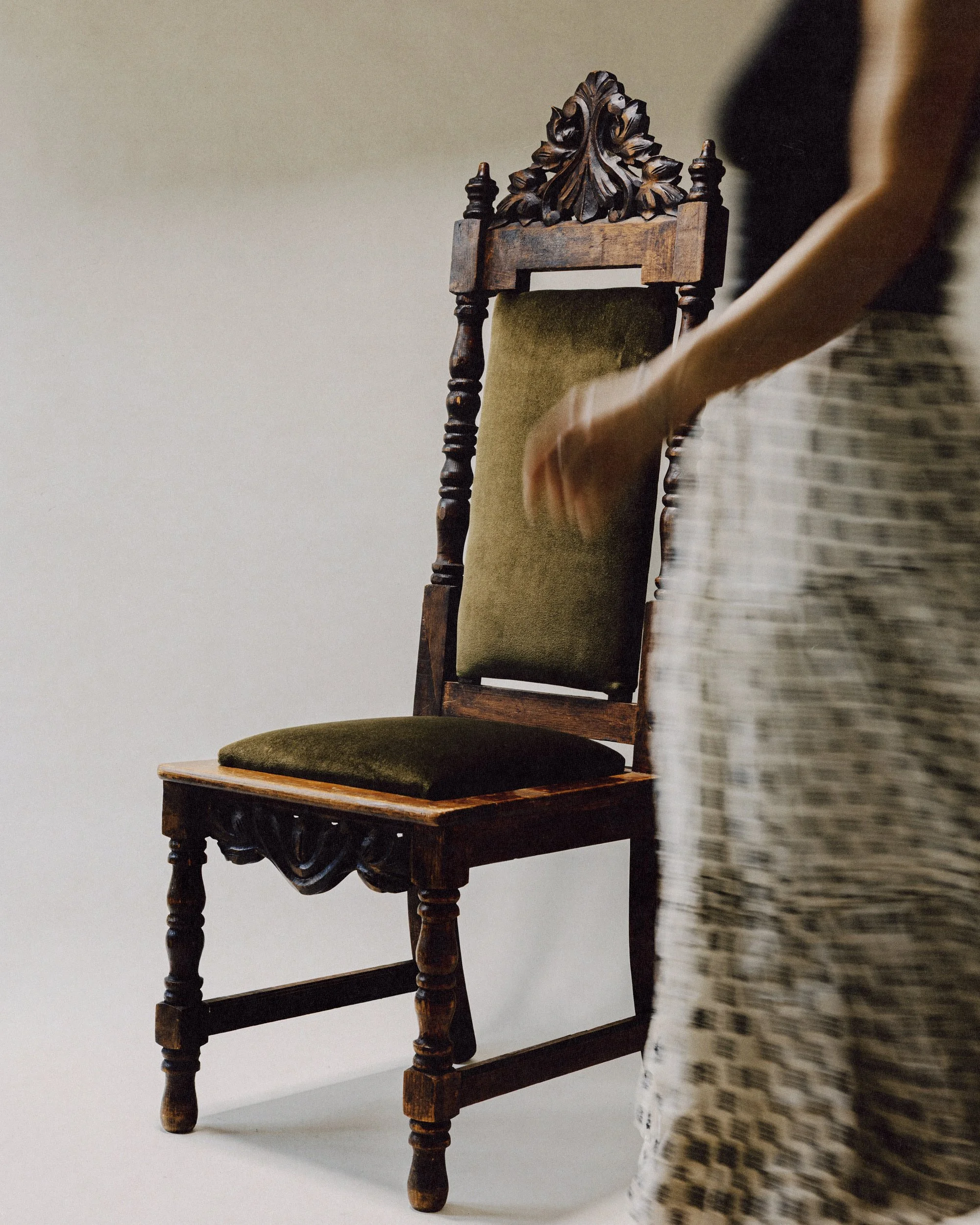 Hand-carved Oak Victorian Chair