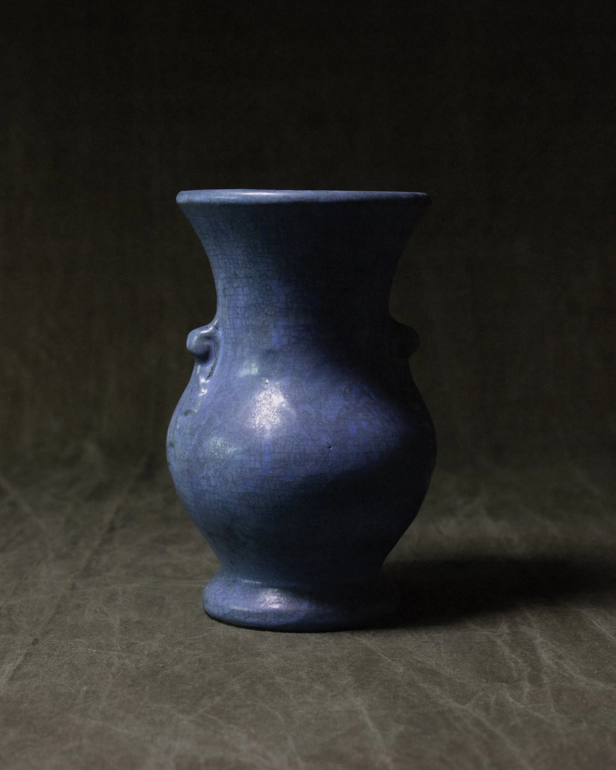 Blue Mottled Vase