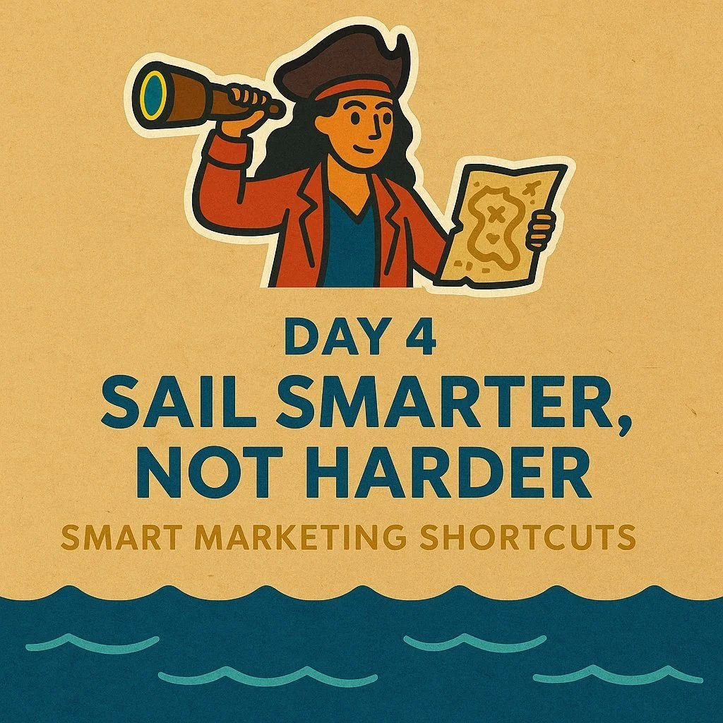 Day 4 is LIVE ⚓ Theme: Sail Smarter, Not Harder

Kicking off with Lindsay Tramel-Jones on Marketing that Moves &mdash; how to map the hidden decision points that make or break sales.

Plus:
✨ Time-saving funnel fixes
✨ Paid workshops that convert
✨ S