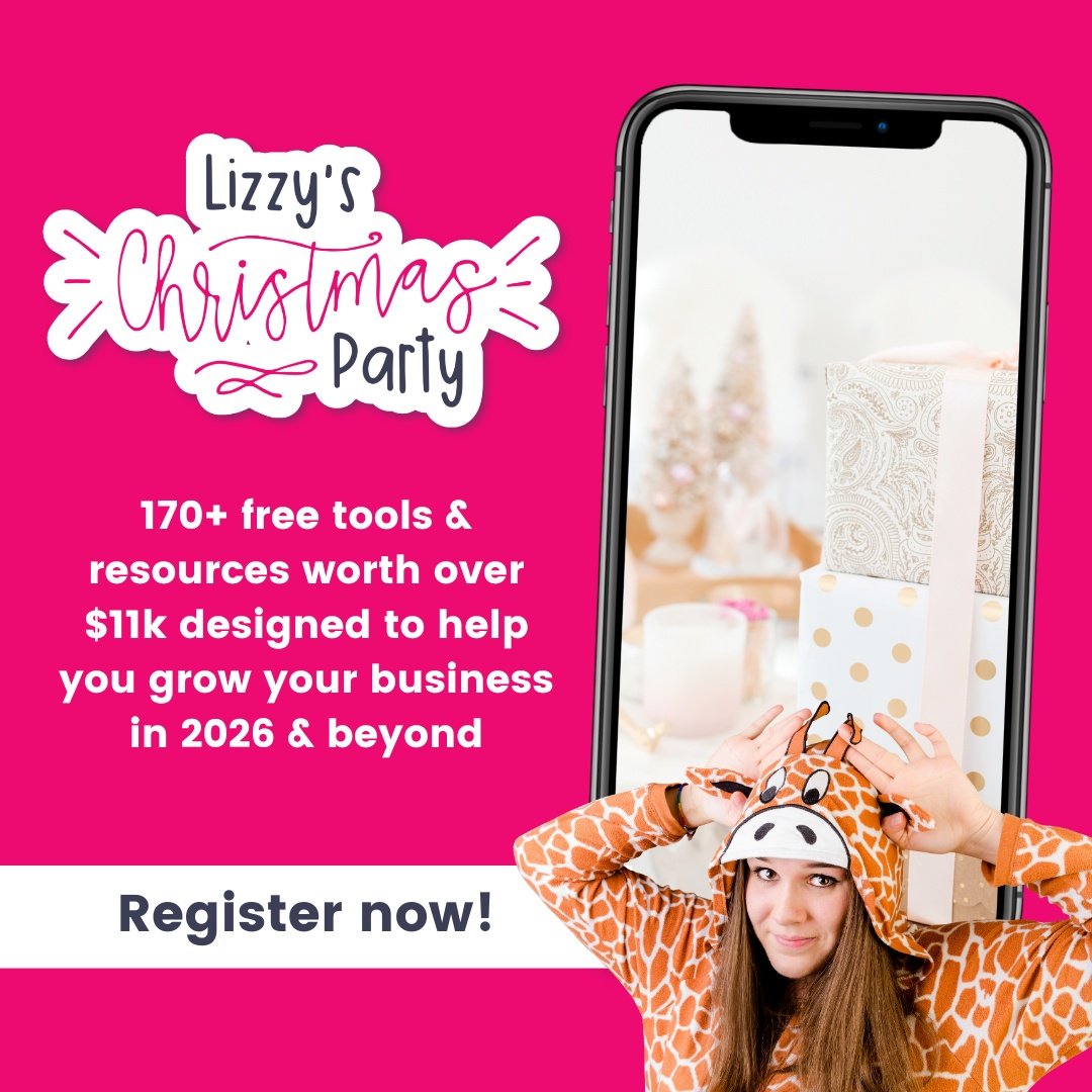 I&rsquo;ve been waiting YEARS to say this&hellip;
I finally got into Lizzy&rsquo;s Christmas Party.

If you&rsquo;ve been around online business for a minute, you already know how special this is. Every December, Lizzy brings together creators from a
