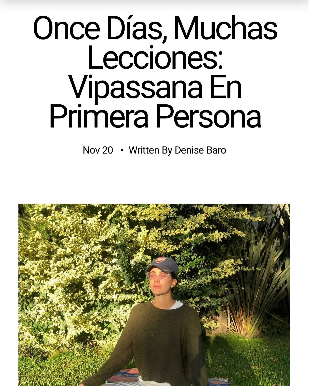 &iquest;Te animar&iacute;as a enfrentarte a tu mente por m&aacute;s de 10 horas al d&iacute;a? 🙏🏻🤫 En mi nuevo art&iacute;culo cuento c&oacute;mo fue mi retiro de Vipassana: desaf&iacute;o, introspecci&oacute;n y lecciones que me acompa&ntilde;an 