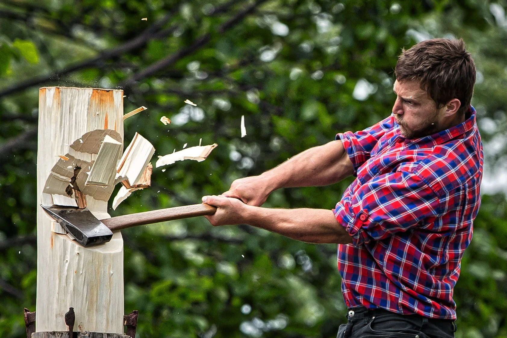 DLW Timberworks Lumberjack Carving demonstration