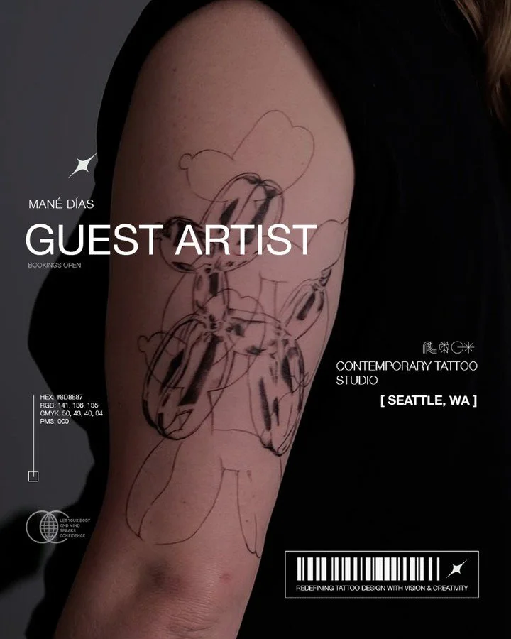 GUEST ARTIST - [ @themanedias ]  October 12 - 14
&bull;
For inquiries please contact us directly through DM or email 📩
&bull;
\\ Bookings Open
&bull;
&bull;
#tattooideas #tattooart #tattooing #tattooartist #tattoos #tattoostyle #tattooed #ink #inkju