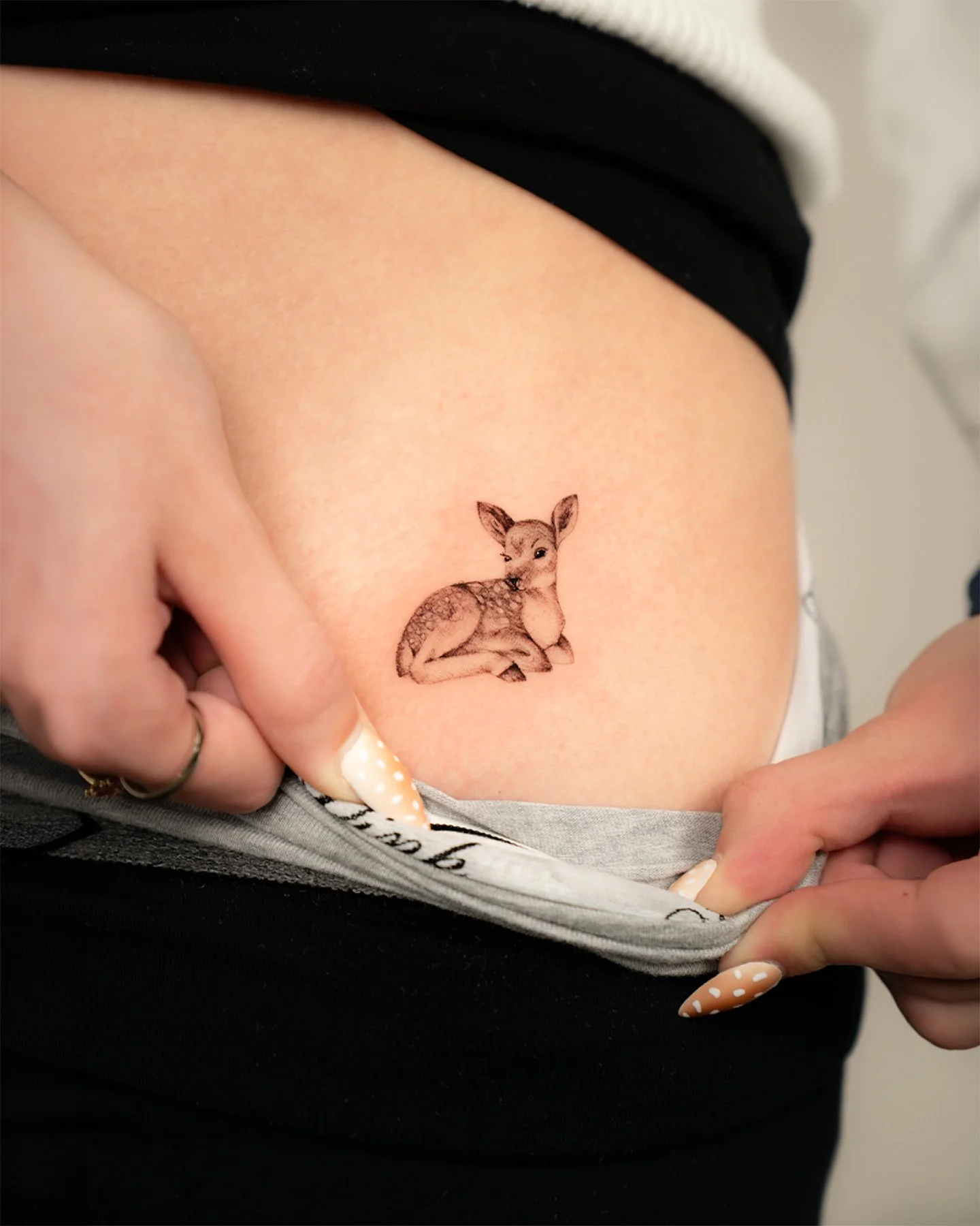 Soft, delicate, and full of detail 🦌
&mdash;
DM us your idea. We'll guide you through the booking process.

Artist: @anisha.tattoo

Fine Studio is a Seattle-based tattoo studio specializing in custom, high-end work. If you're searching for microreal