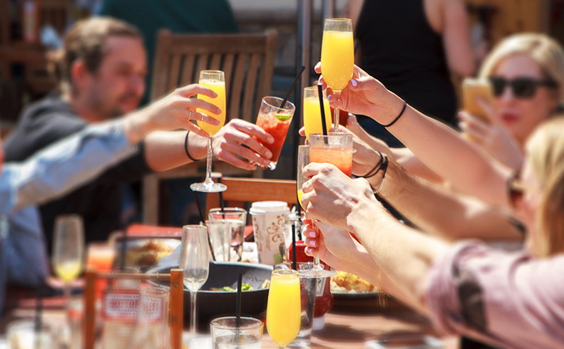 Toasting Mimosas