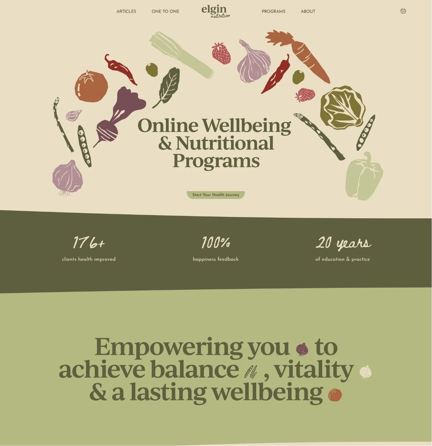 Elgin Online nutritionist Squarespace web design + branding 2025 (Homepage).jpg