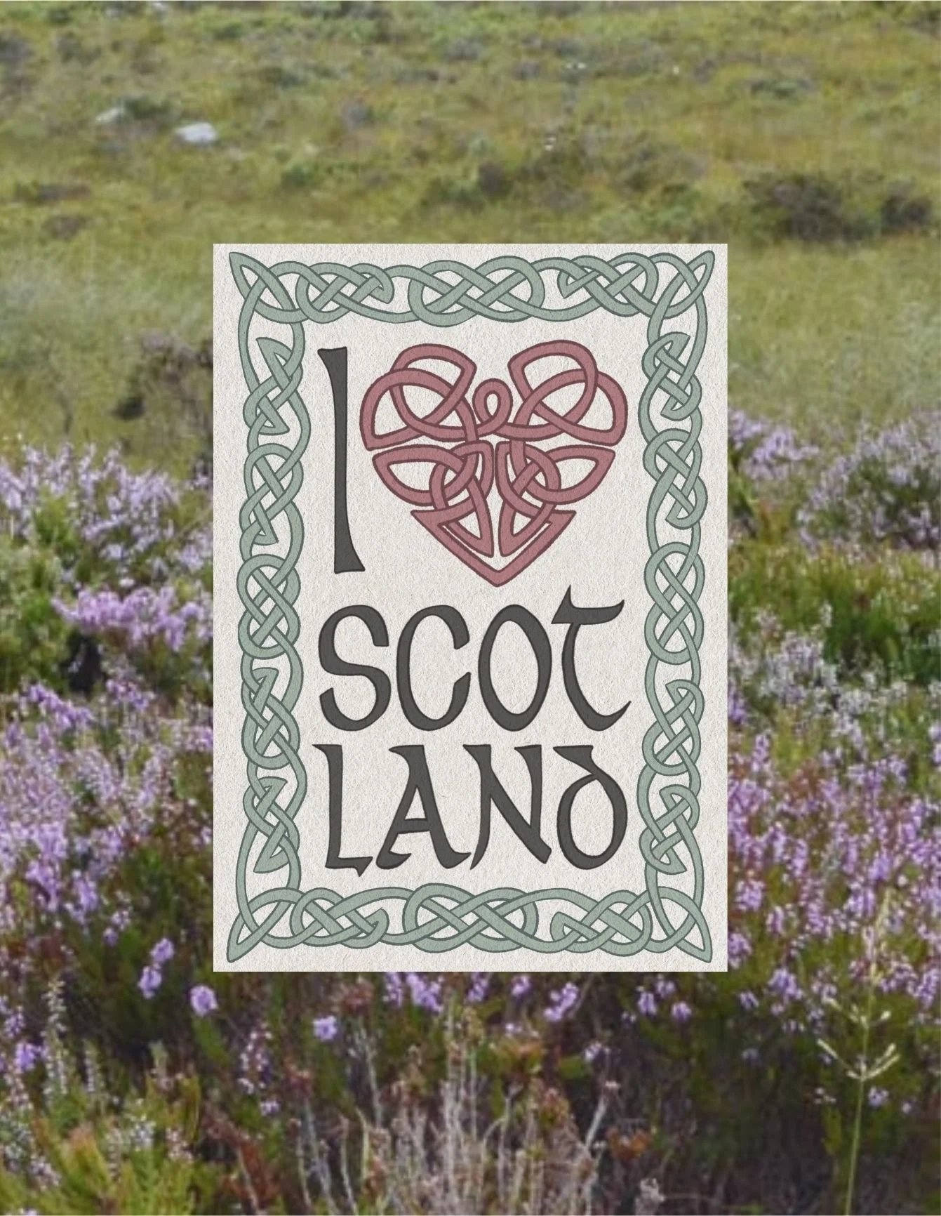 "I Love Scotland" Phrase Celtic Knot Print Scottish Gift.jpg