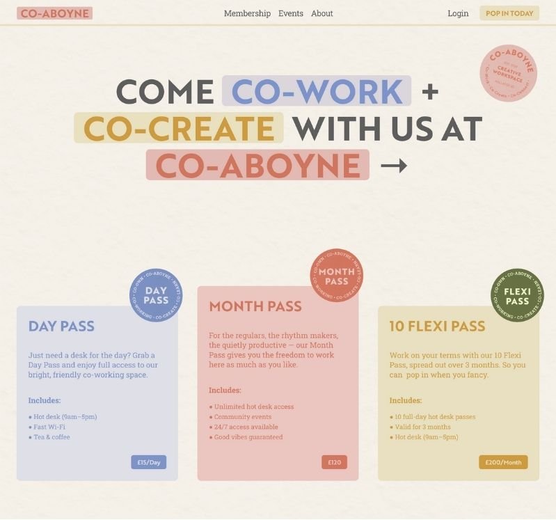 Aboyne Coworking space branding + web design (membership).jpg