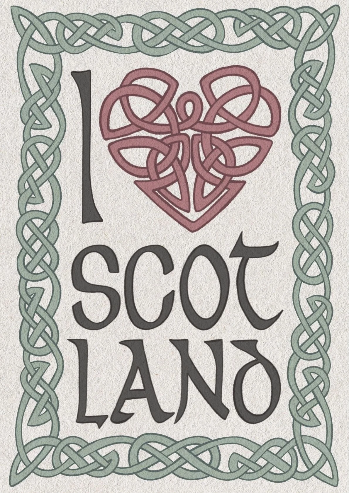 "I Love Scotland" Celtic Knot Art Print.jpg