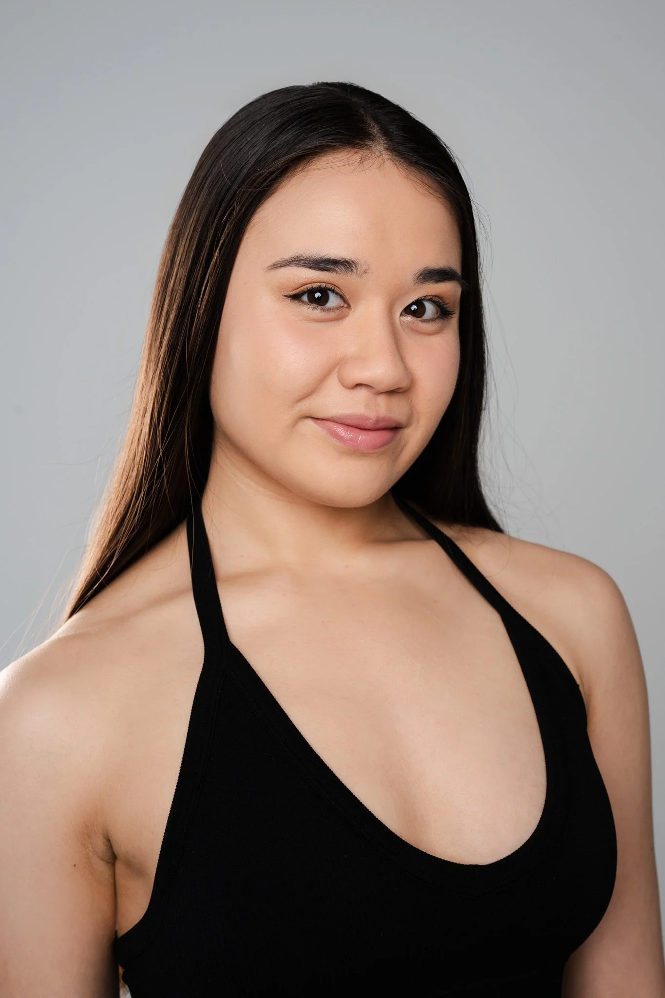 a close up of a dancer during our headshot session