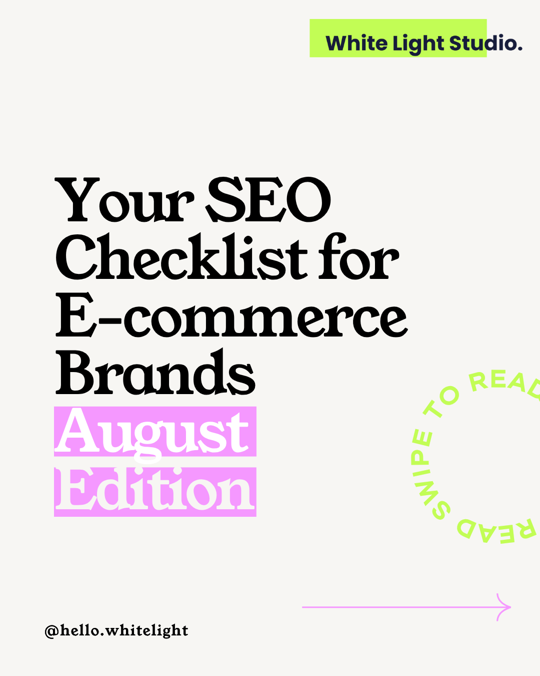 SEO Checklist for Ecommerce Brands: August Edition