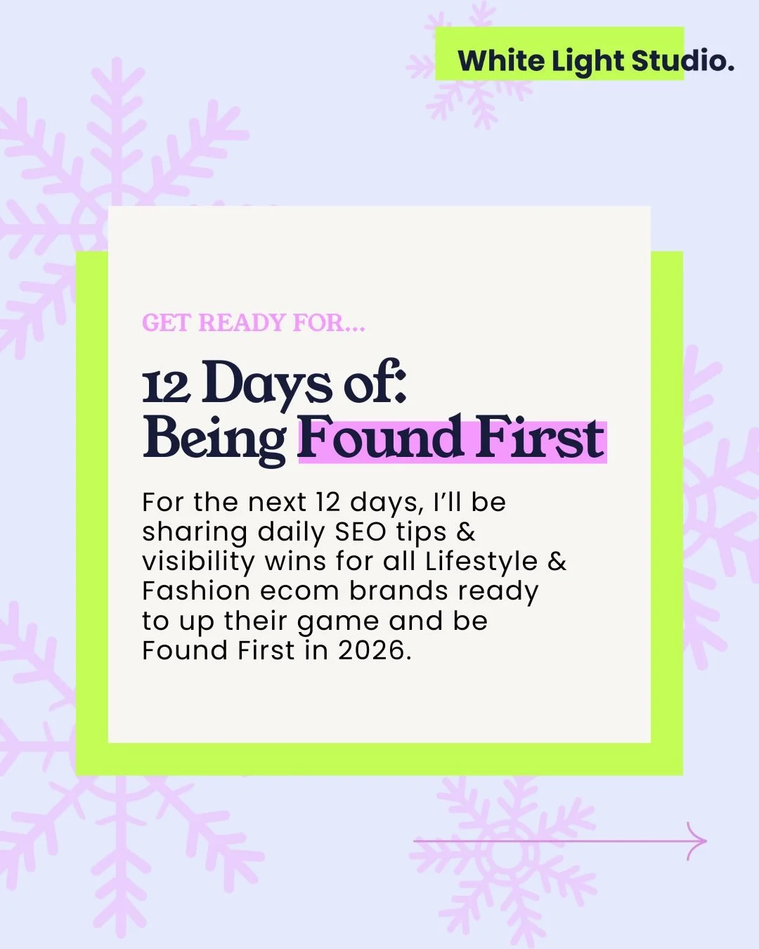 🎄 &ldquo;It&rsquo;s the most wonderful time of time of the year!&rdquo;.. so what better time to share some SEO love! 🤓🤣

For the next 12 days, I&rsquo;ll be sharing daily SEO tips &amp; visibility wins for all Lifestyle &amp; Fashion ecom brands 