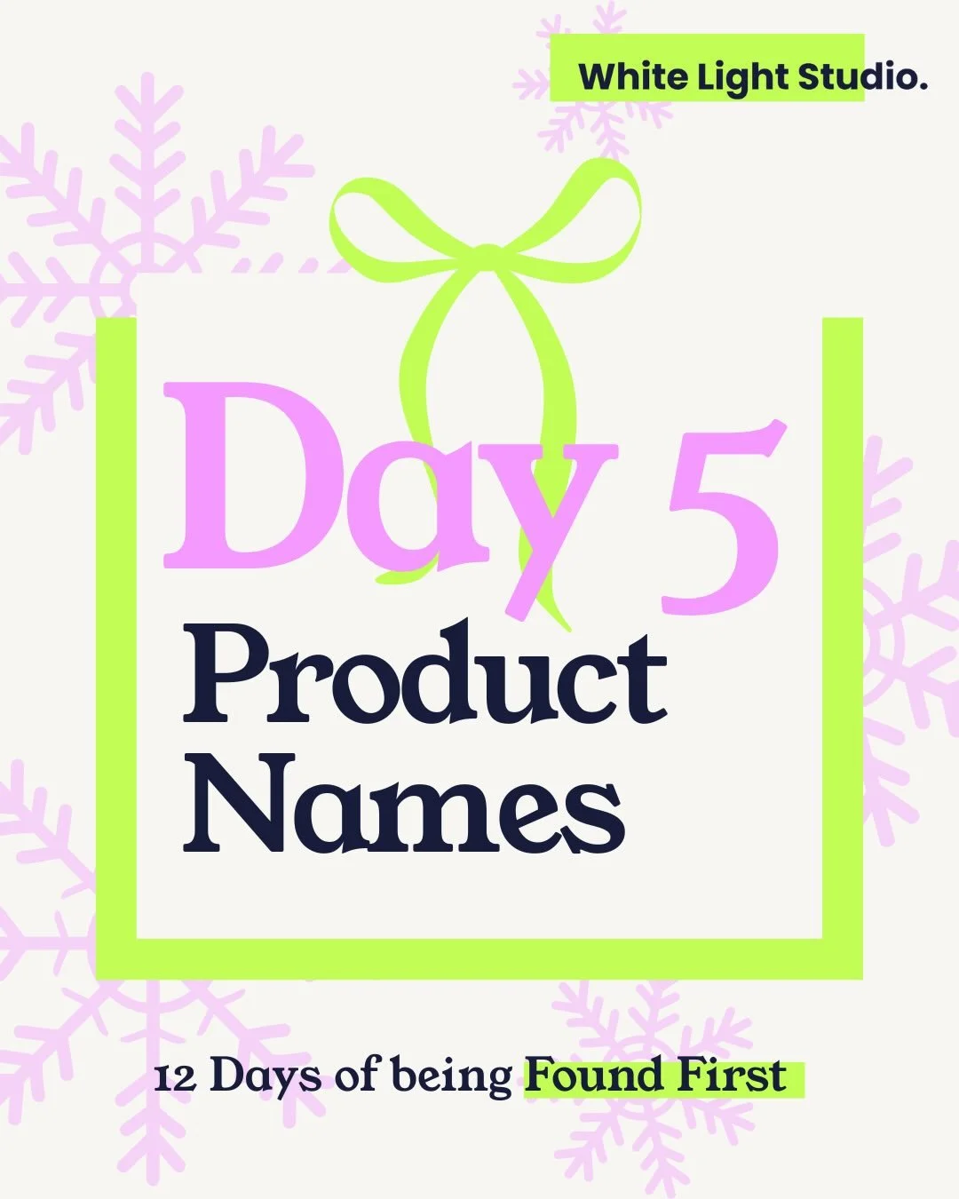 🎄For Day 5 of &lsquo;12 Days of being Found First&rsquo; I&rsquo;ve got a really important one about product names.

❌ Sorry, but Product Names like &ldquo;The Freya&rdquo; mean nothing to Google.
✅ While names like &ldquo;Freya Cable Knit Cardigan&