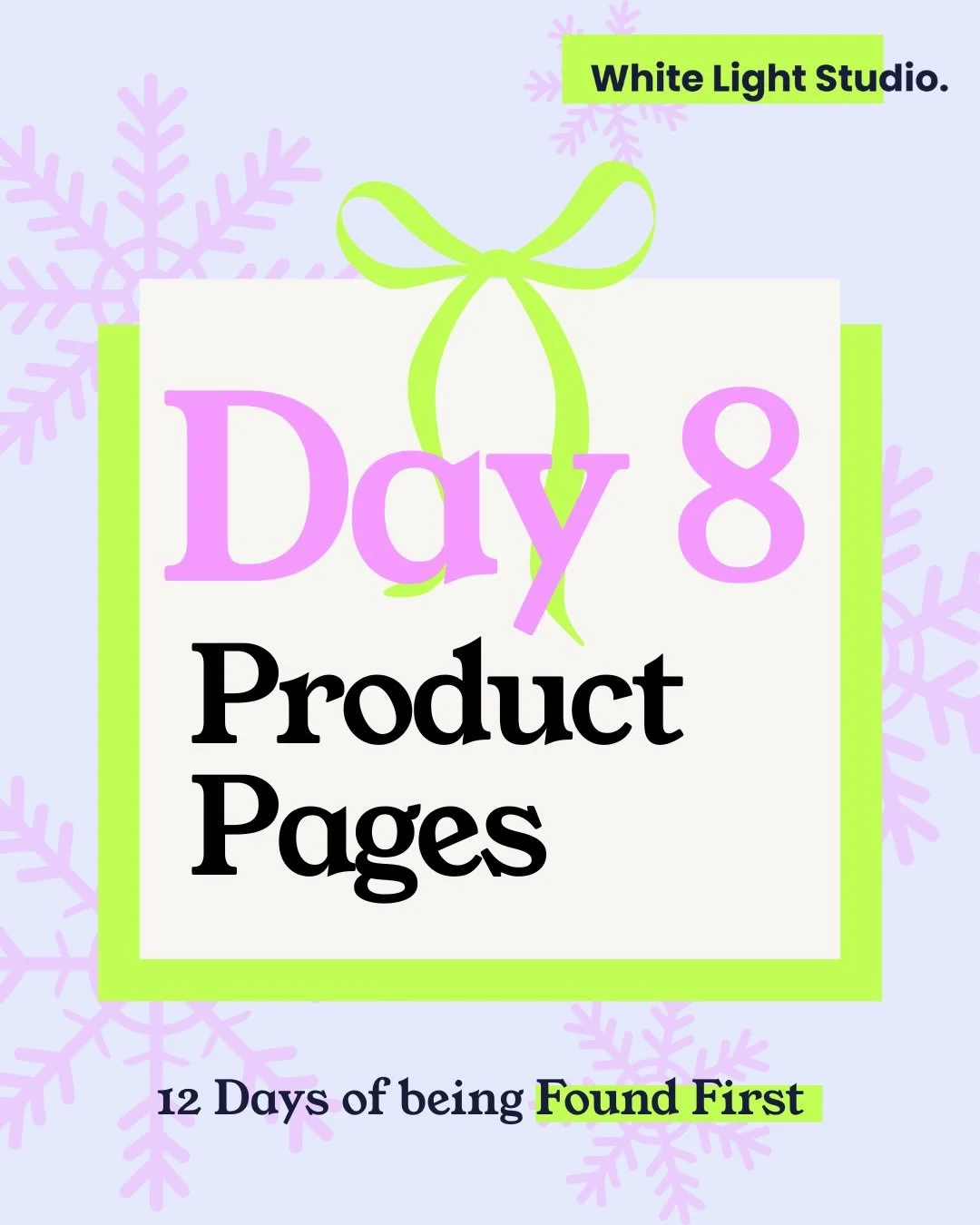 🎄 For day 8 of the &ldquo;12 Days of being Found First&rdquo; the 3 absolutely basic things every product page MUST have to stand a chance of ranking well.

1️⃣ A clear H1 tag which includes your main keyword
(e.g. &ldquo;Green Merino Wool Scarf&rdq