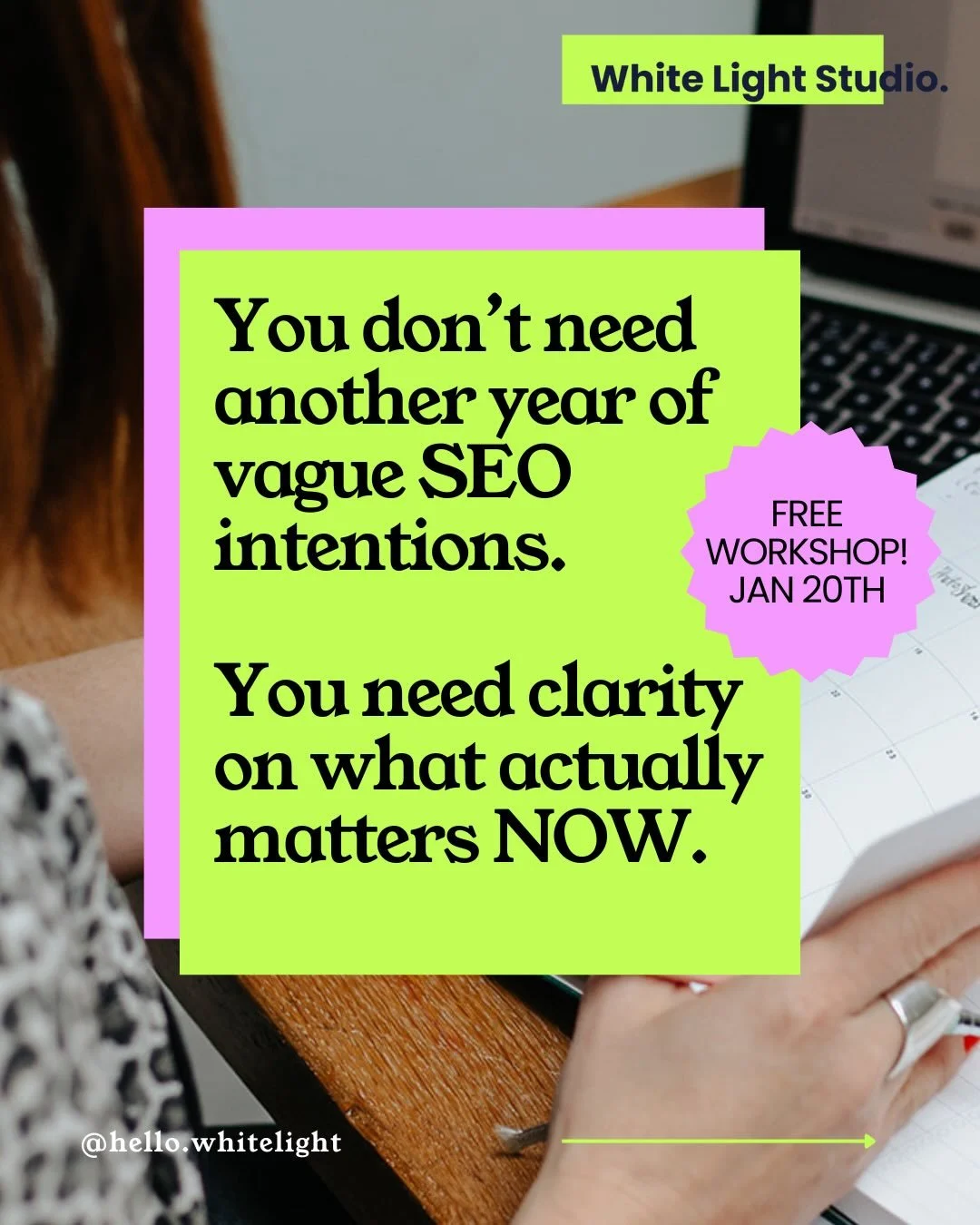 Guess what! &hellip;You don&rsquo;t need another year of guessing with SEO.

✅ You need clarity on what actually gets your products found.

👉 Join me for a free live workshop where I&rsquo;ll break down the practical priorities independent ecommerce