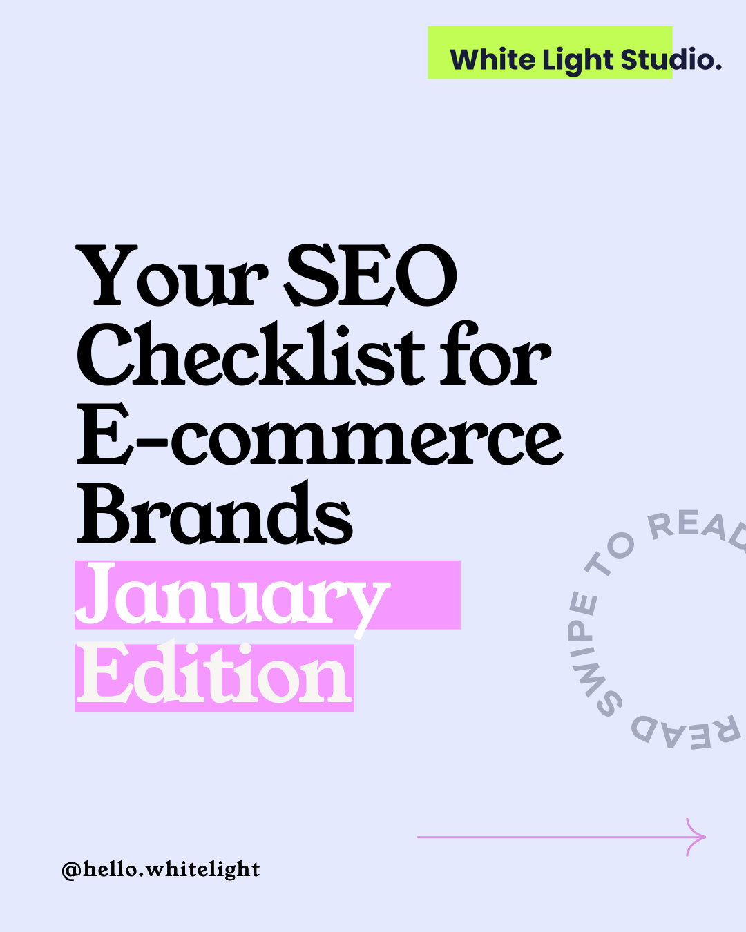 SEO Checklist for Ecommerce Brands: January Edition