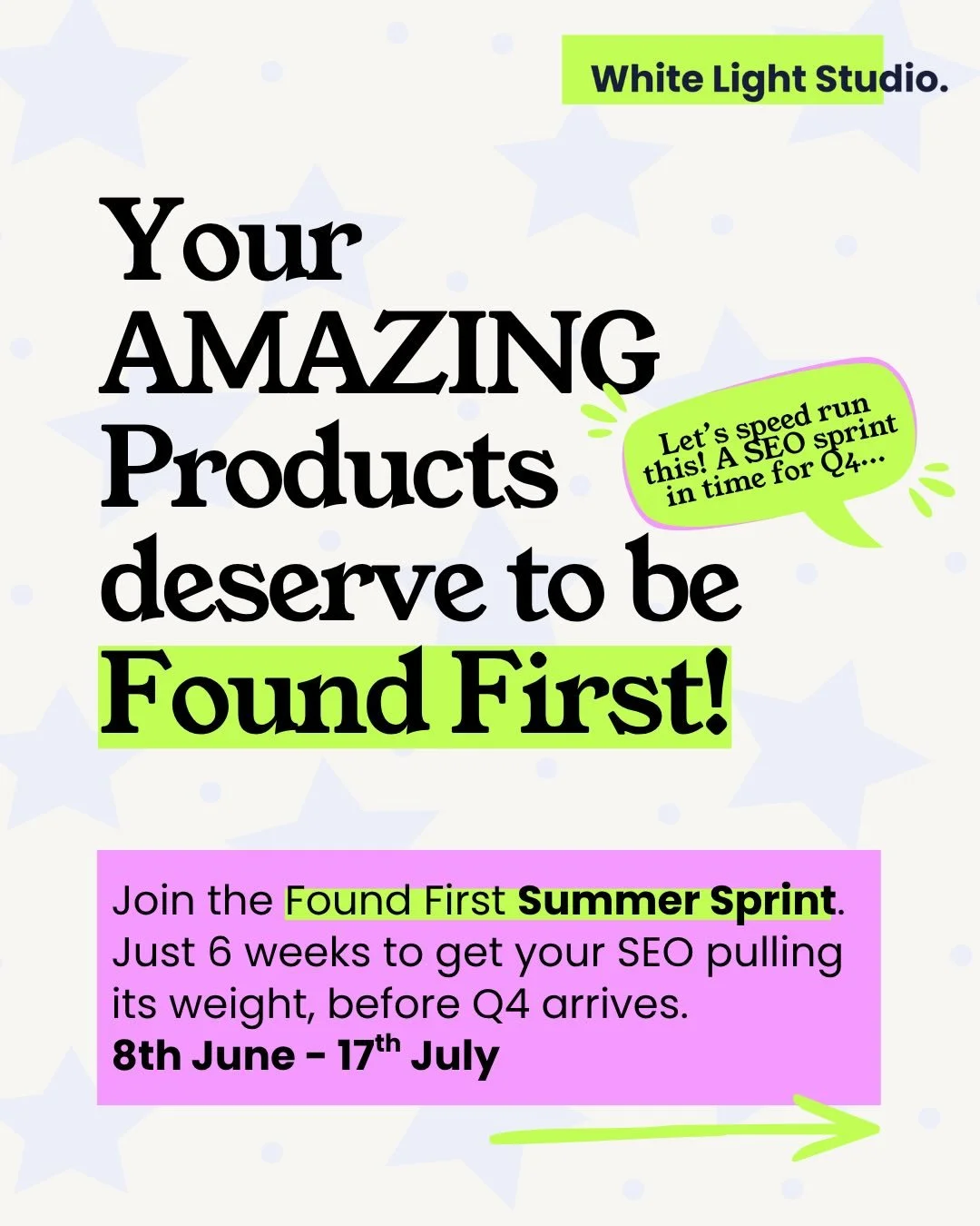It&rsquo;s HAPPENING!!🏃&zwj;♀️🎉

🏃&zwj;♀️ 6 weeks to get your SEO nailed before Q4
🏃&zwj;♀️ No procrastinating
🏃&zwj;♀️ No &ldquo;I&rsquo;ll wait until September&rdquo;

✨ Comment SPRINT to find out more! x