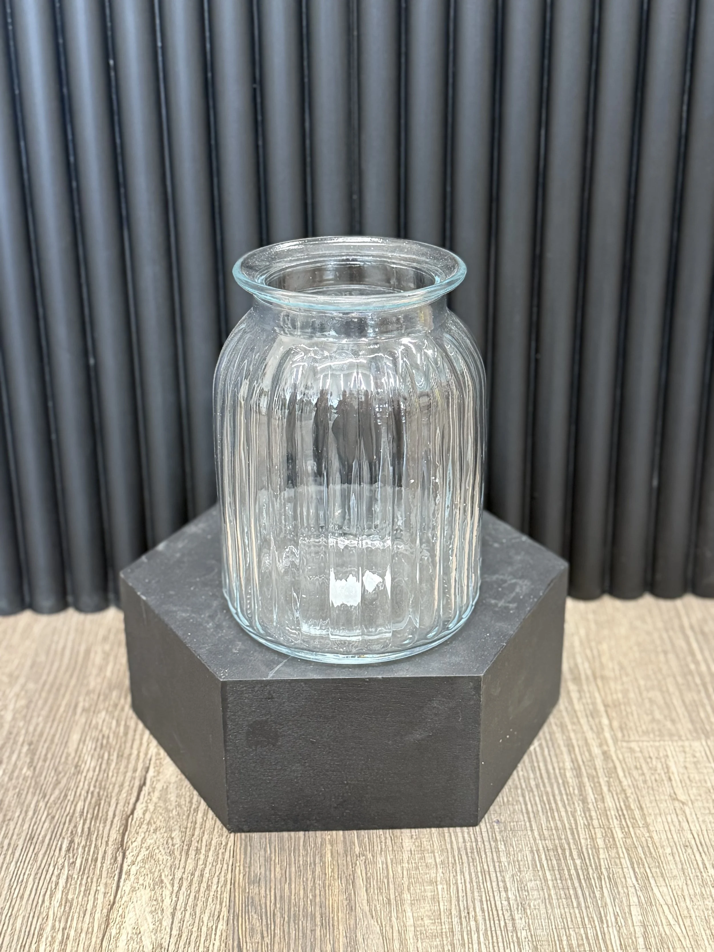 Large Ribbed Vase