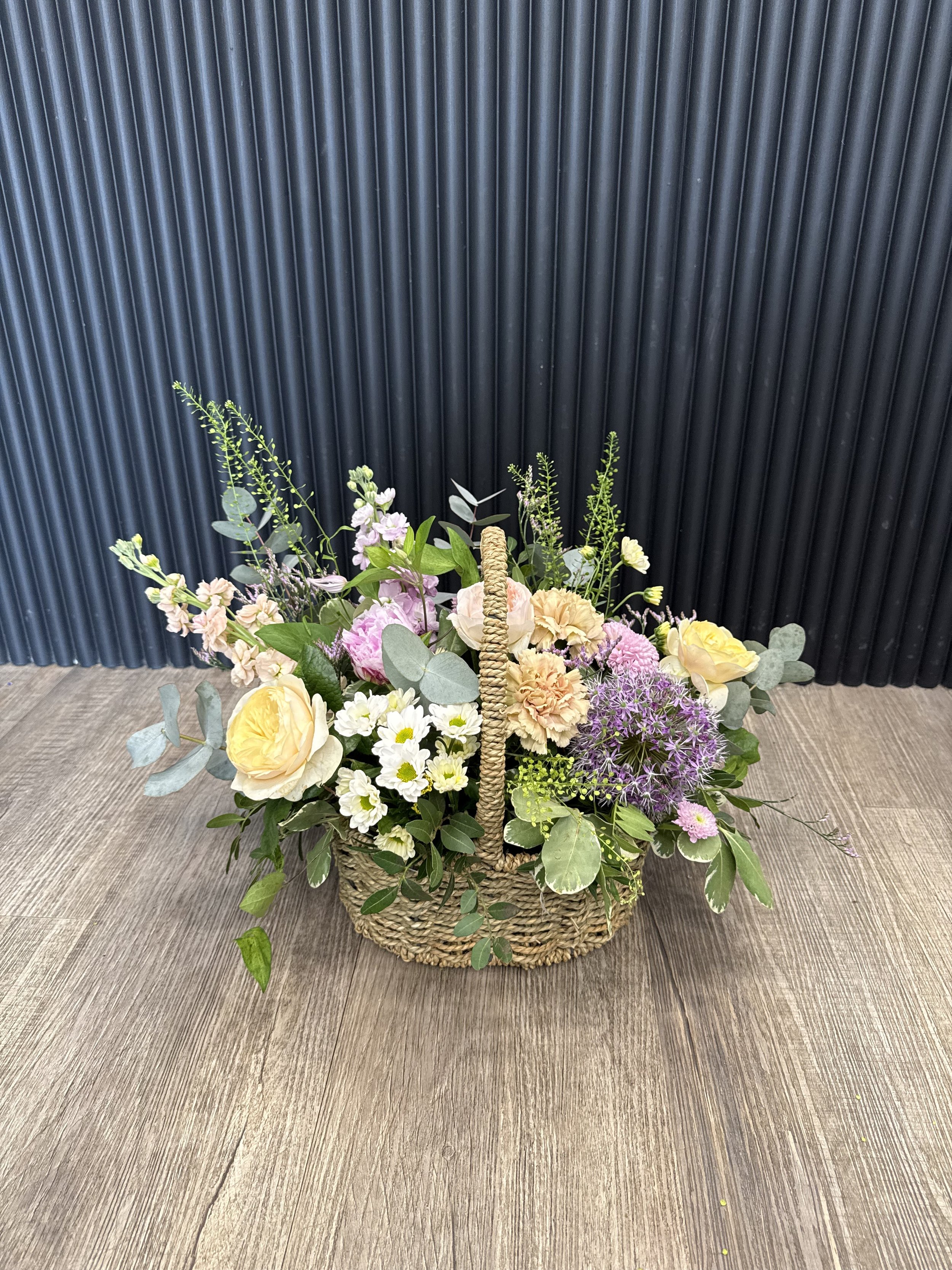 Sweet Pastels Basket Arrangement