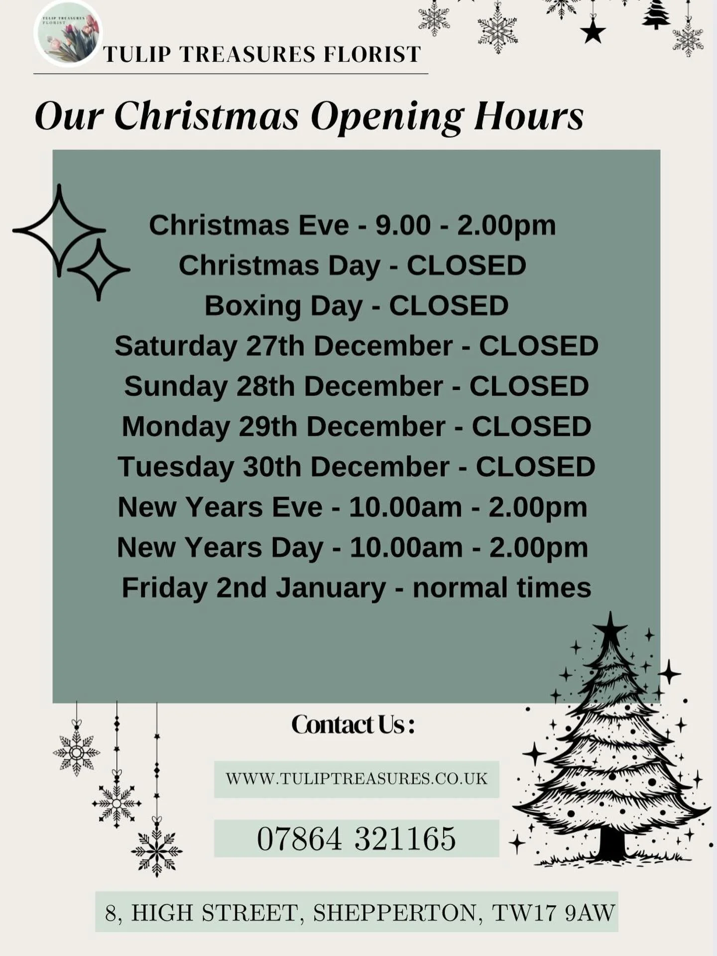 Merry Christmas and a Happy New Year 🎄 

Thank you to everybody who has supported us over this amazing year. It has been such a fabulous time as we&rsquo;ve hit some of our biggest milestones and the biggest one of all being moving into Shepperton H