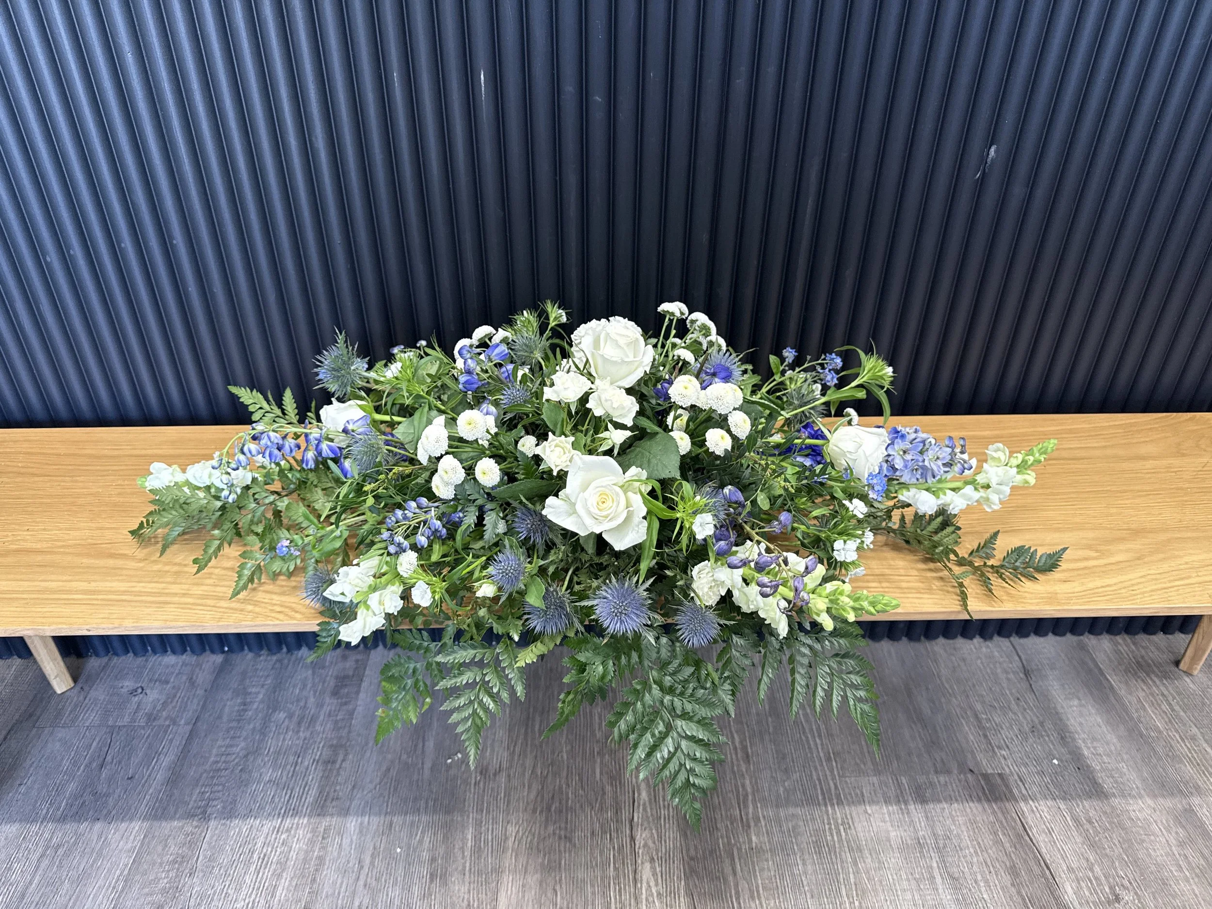Blue And White Coffin Spray