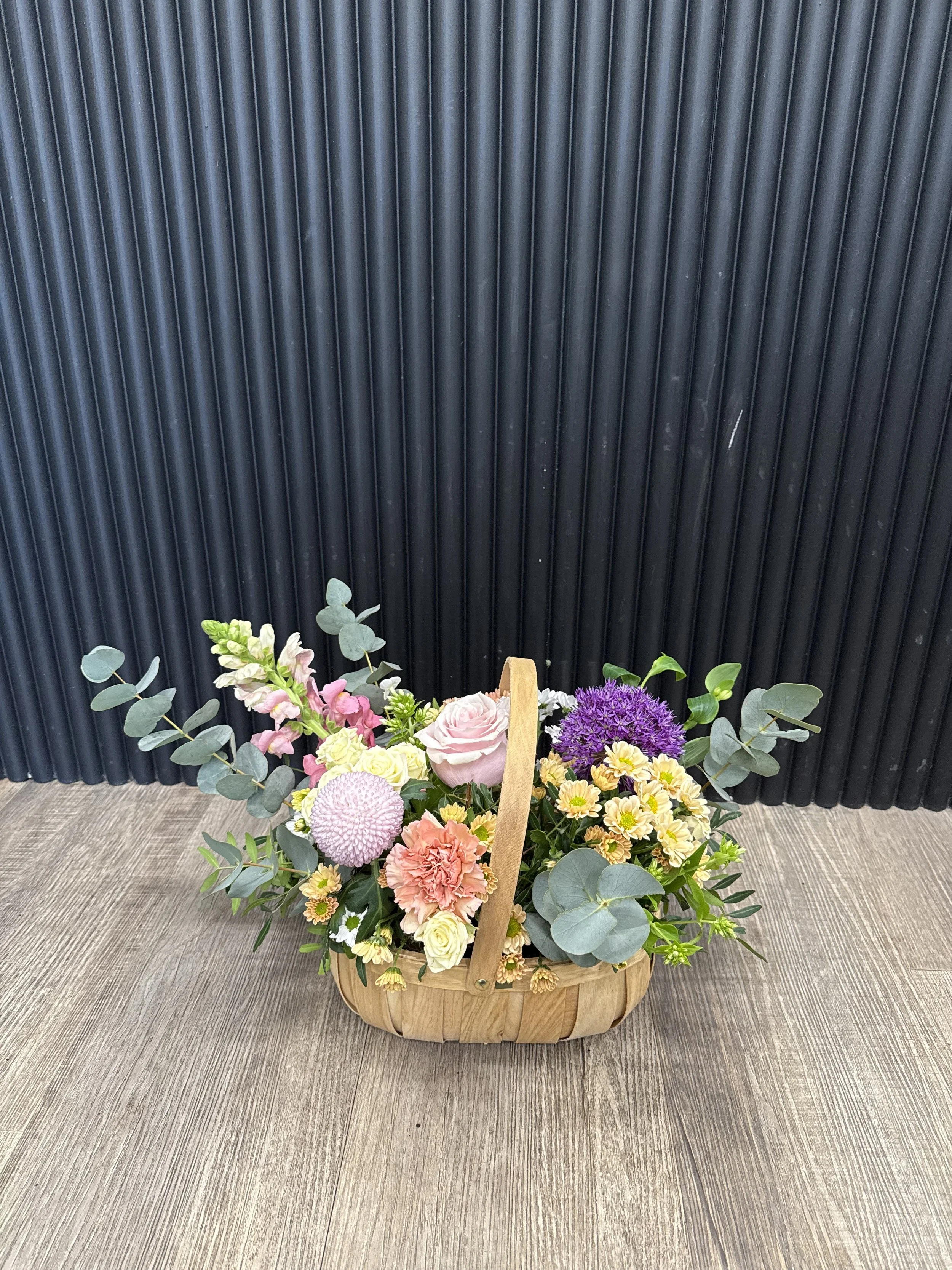 Sweet Pastels Basket Arrangement