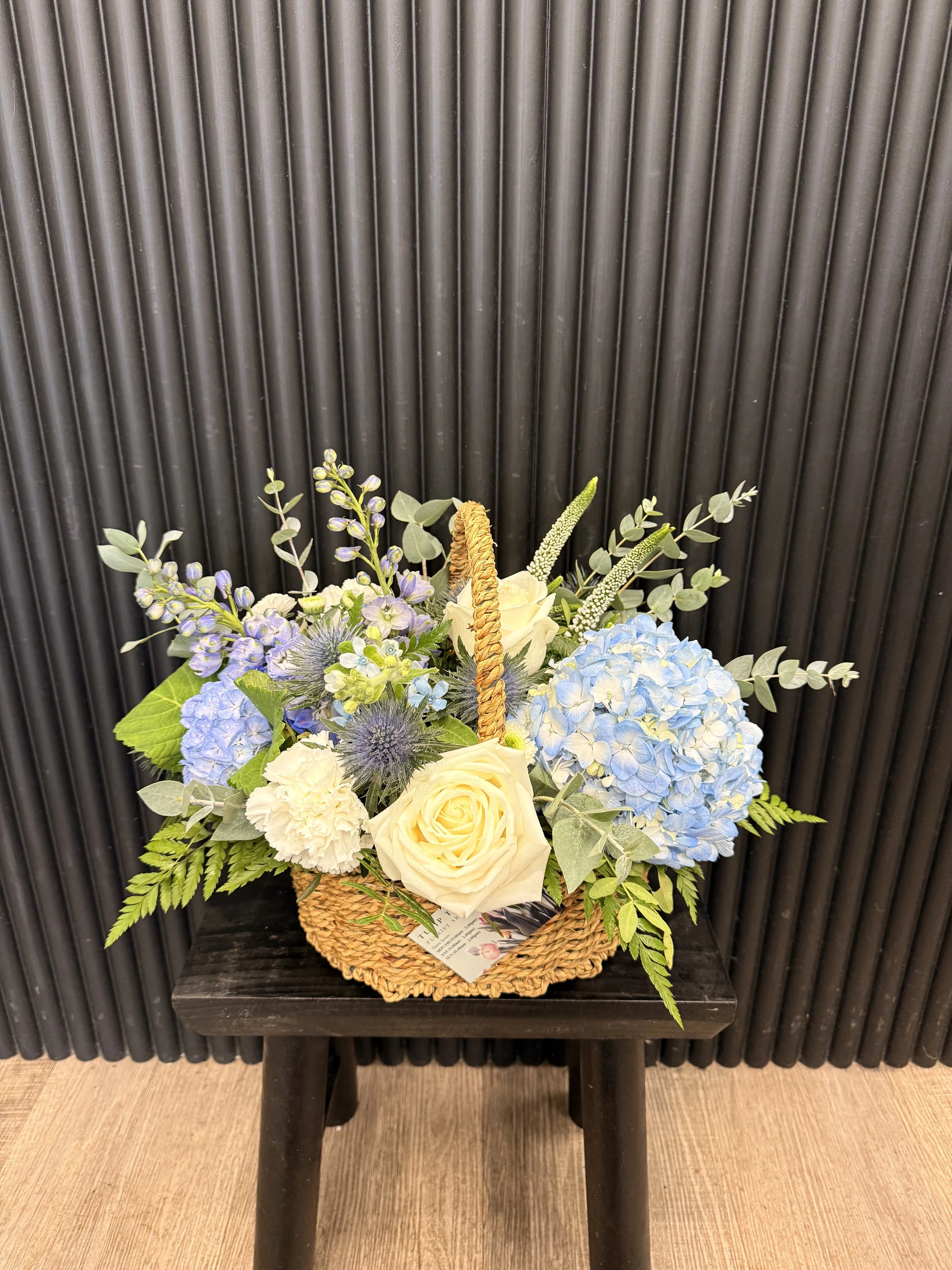 Blue Berry Basket Arrangement