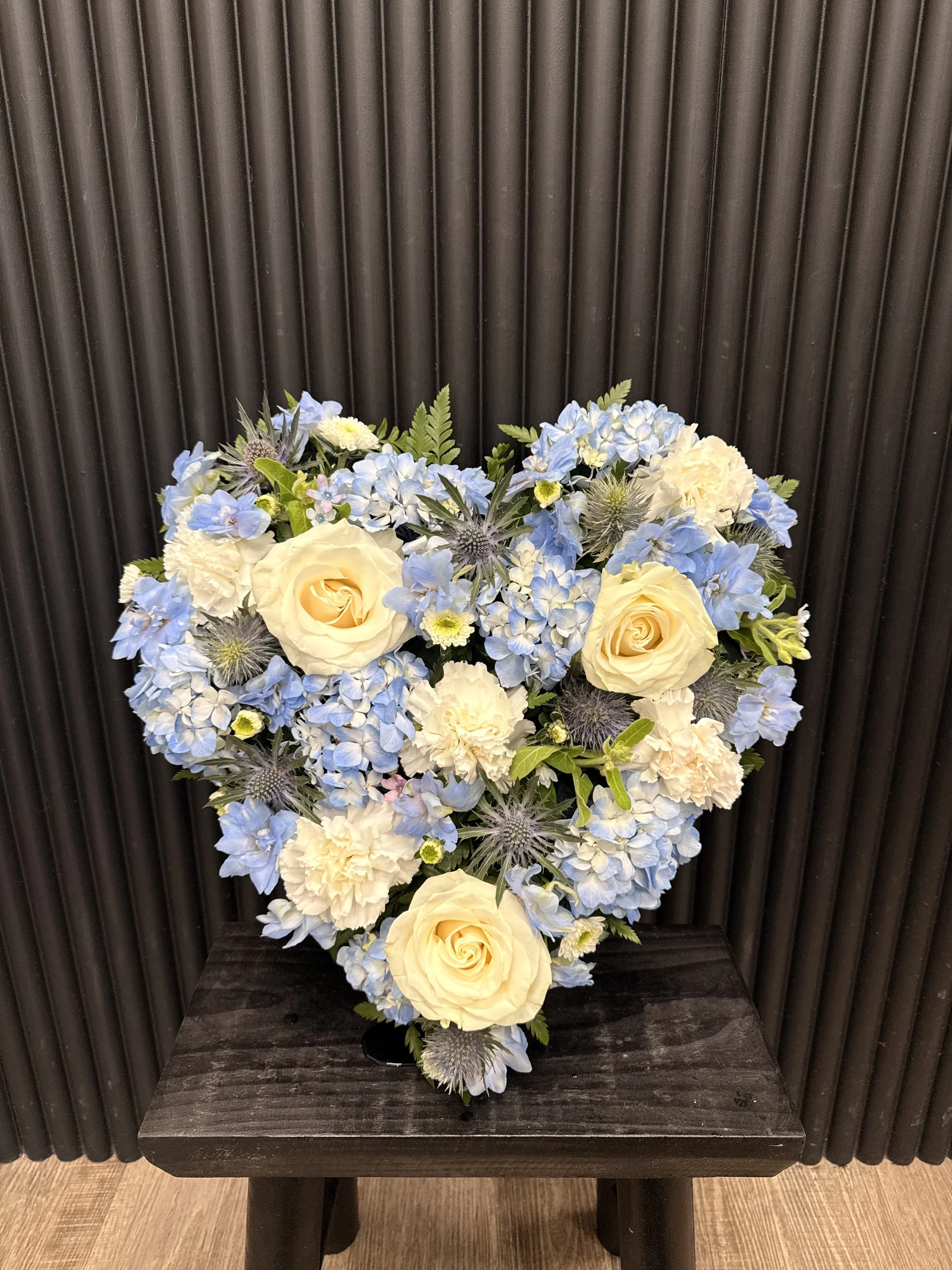 Blue Berry Loose Heart Arrangement