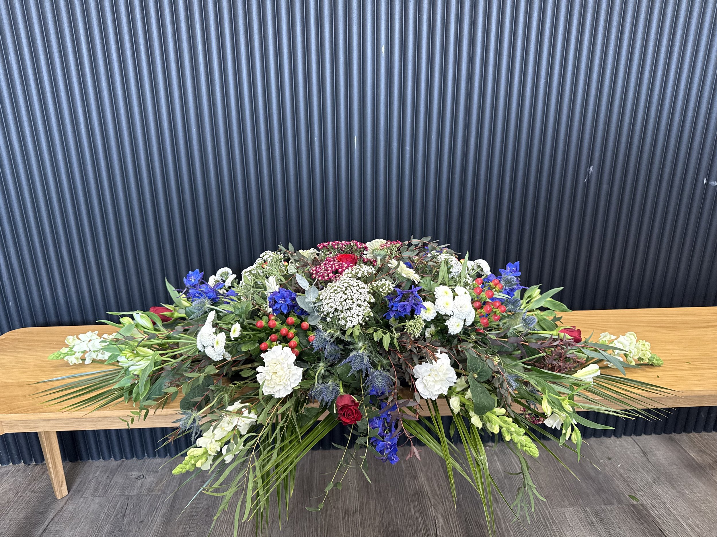 Winter Bunch Coffin Spray