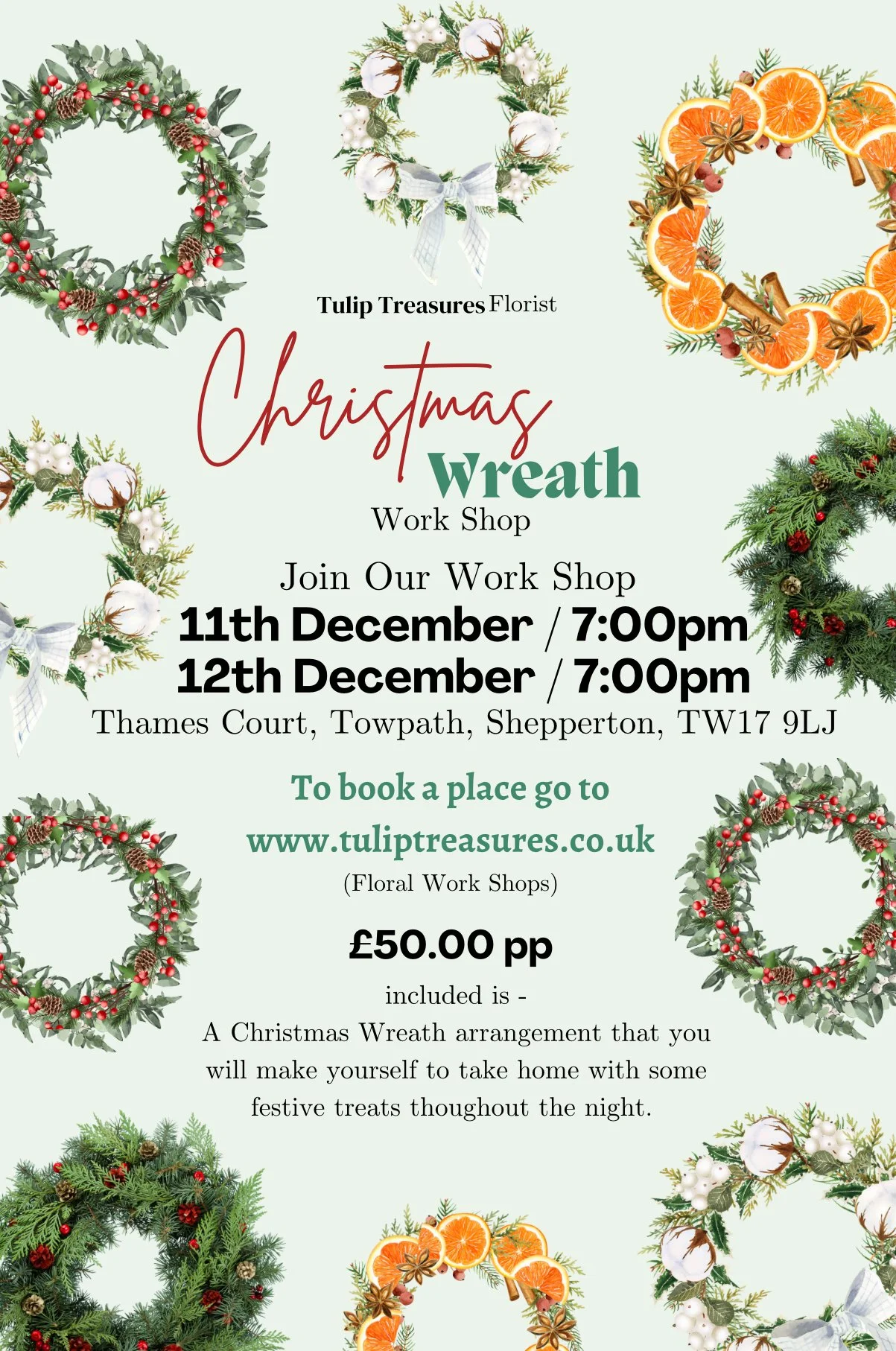 Christmas Wreath Work Shop