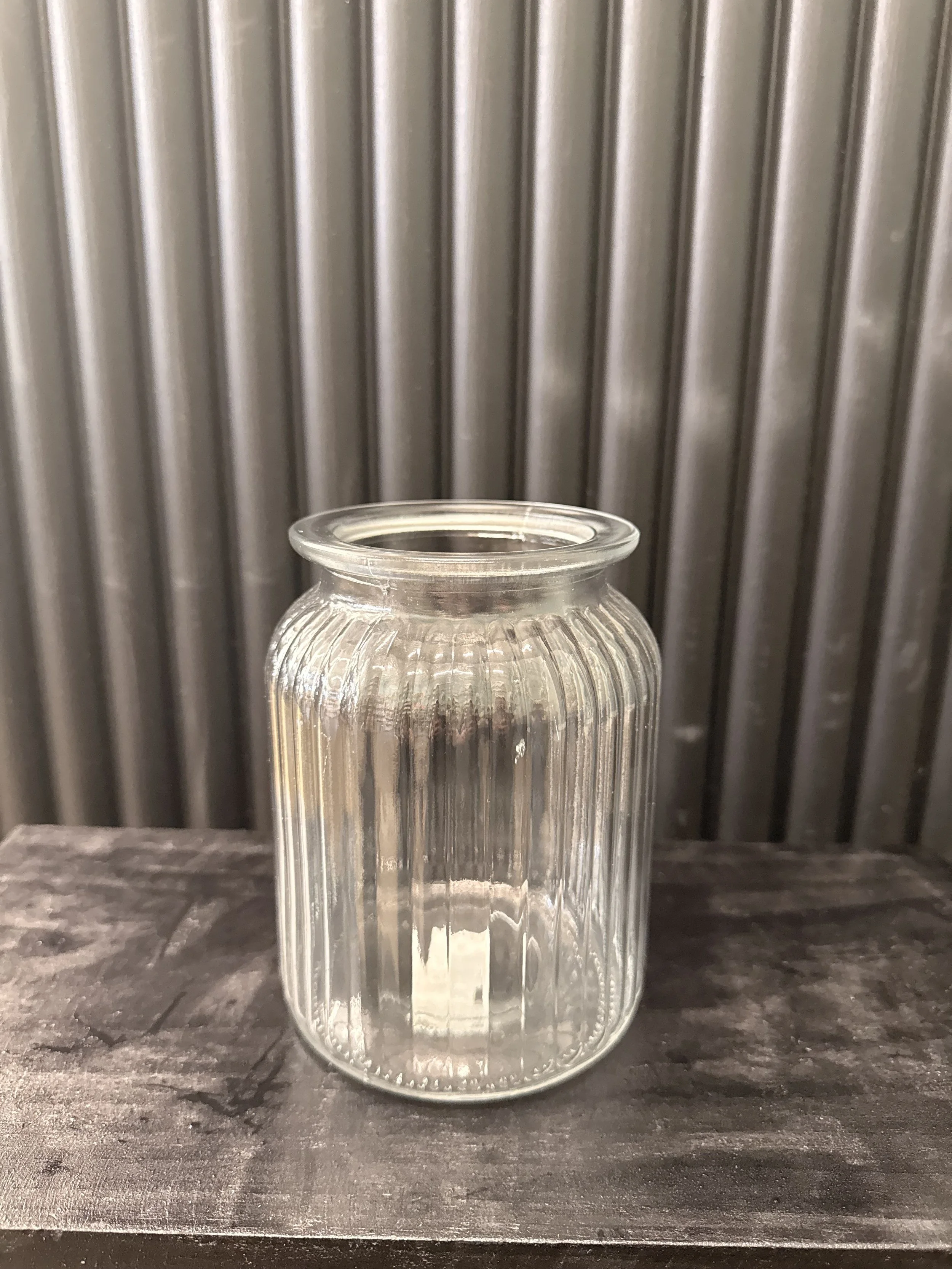 Small Ribbed Vase