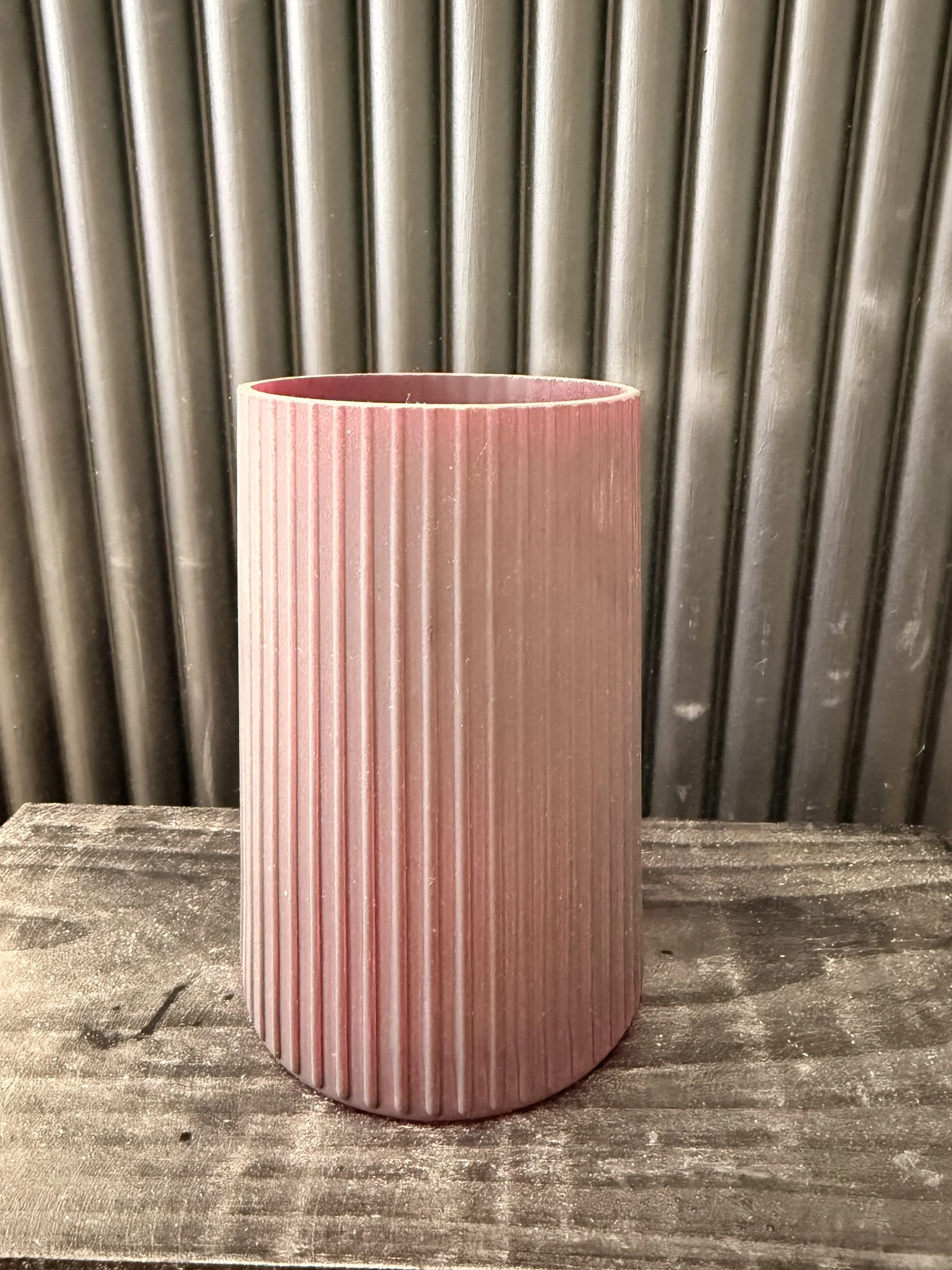 Matt Raspberry Vase