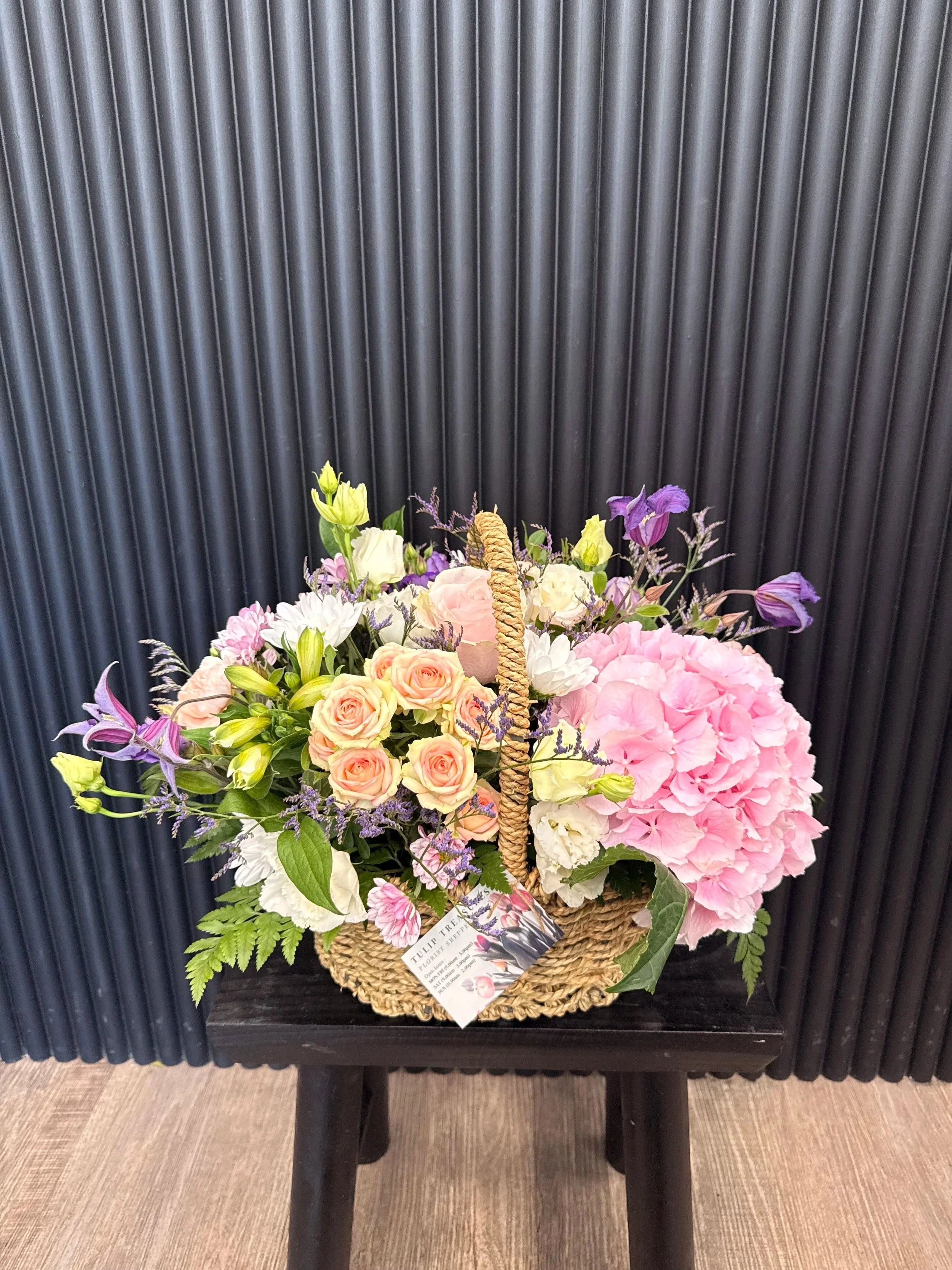 Sweet Pastels Basket Arrangement