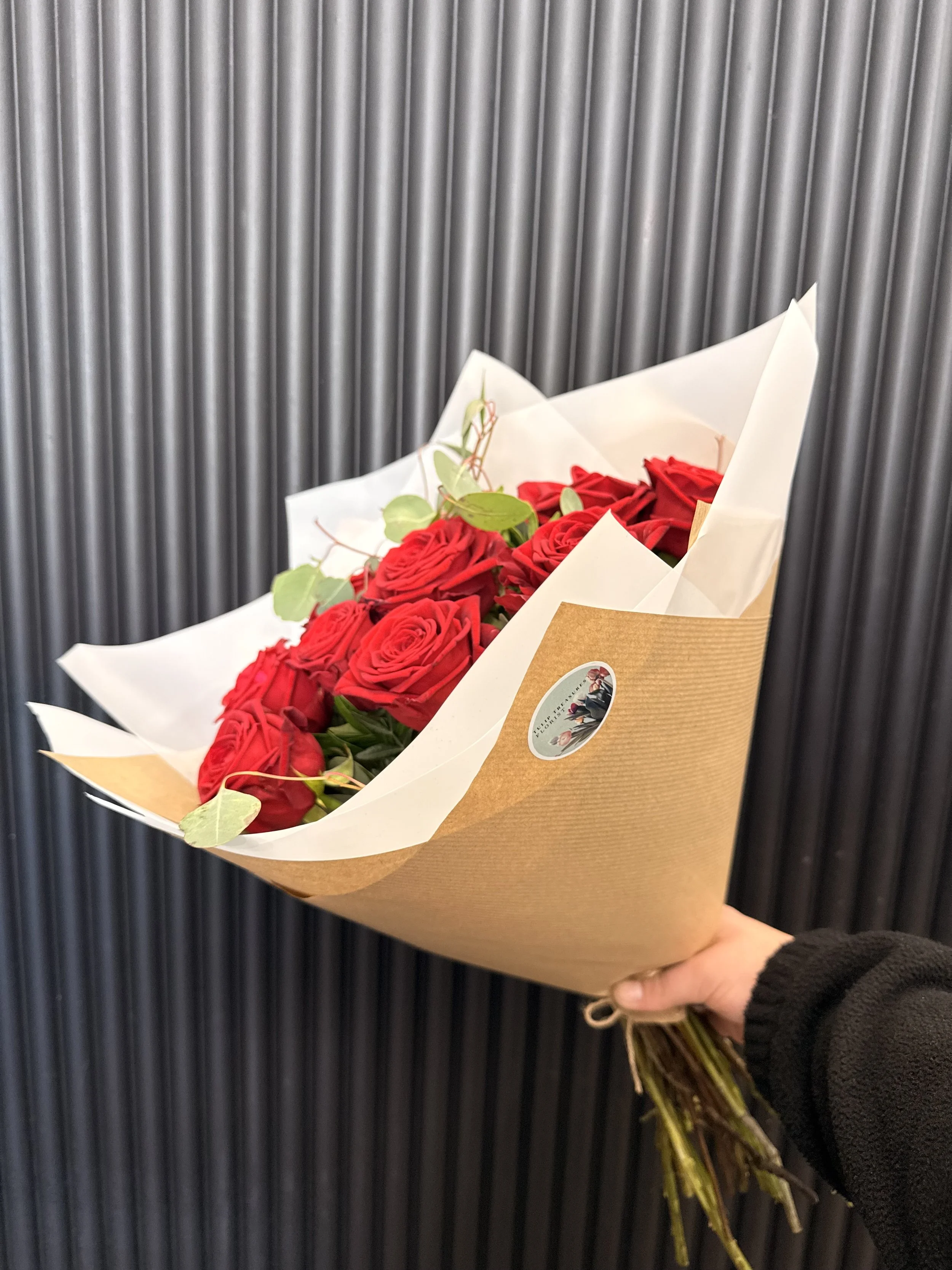 Red Rose Hand Tied