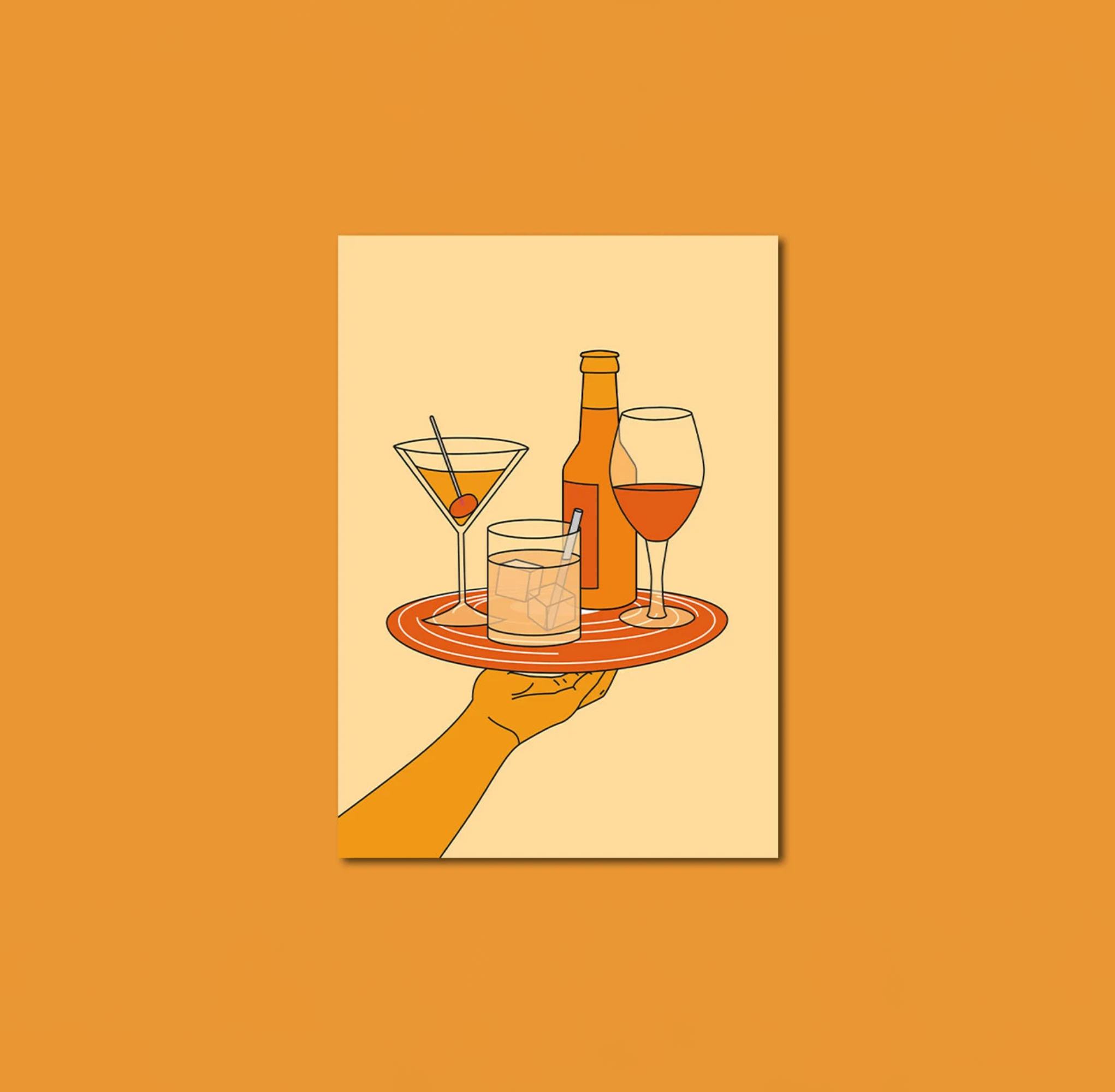 Vinyl and Drinks / DIN A2 / Premium Poster auf mattem Papier