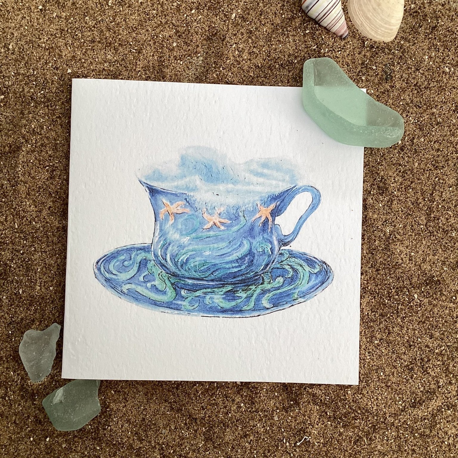 Storm in a Tea Cup Square Card