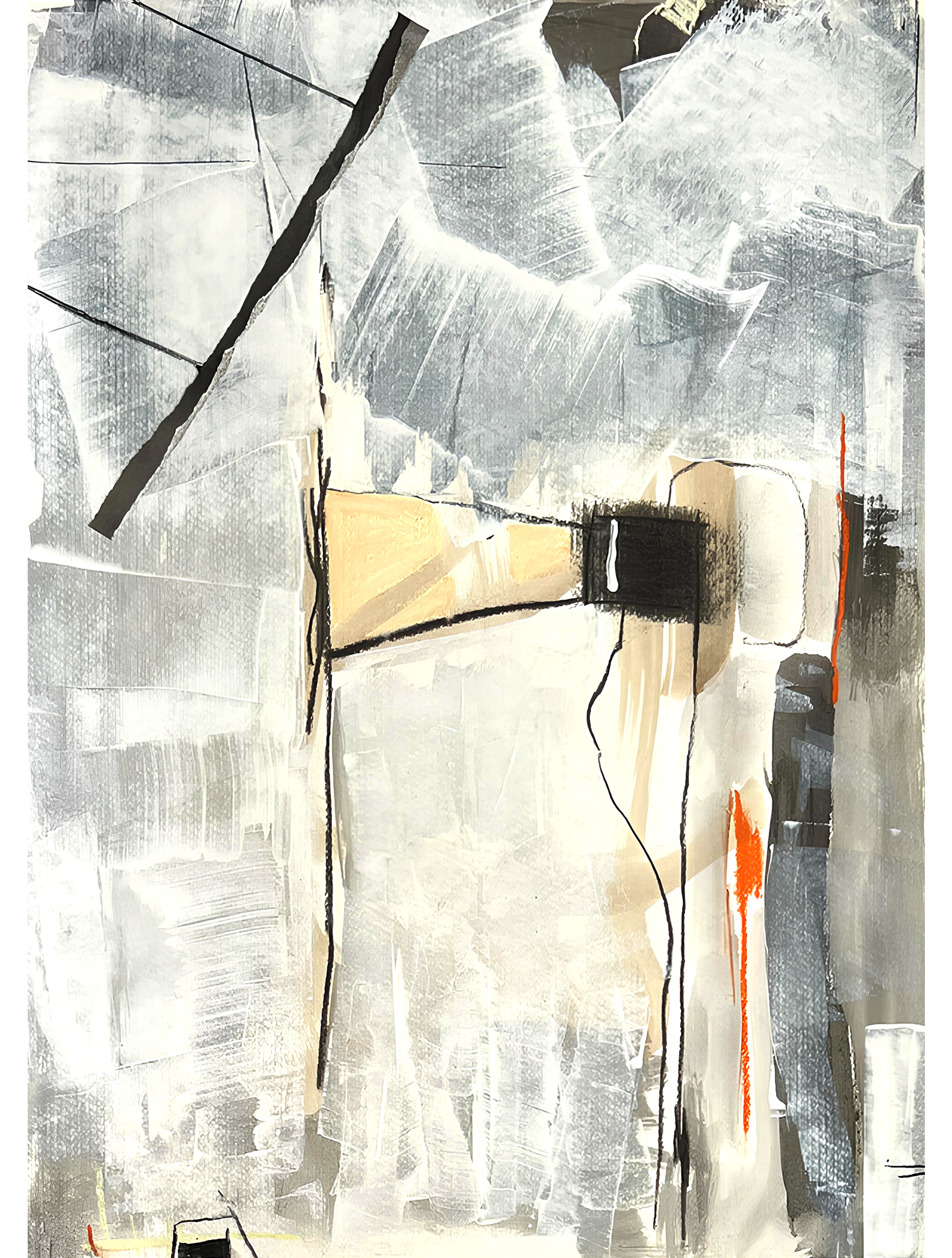 'Caught in the middle'. 2022
Mixed media on paper
70cms x 50cms x 3.5cms (framed)