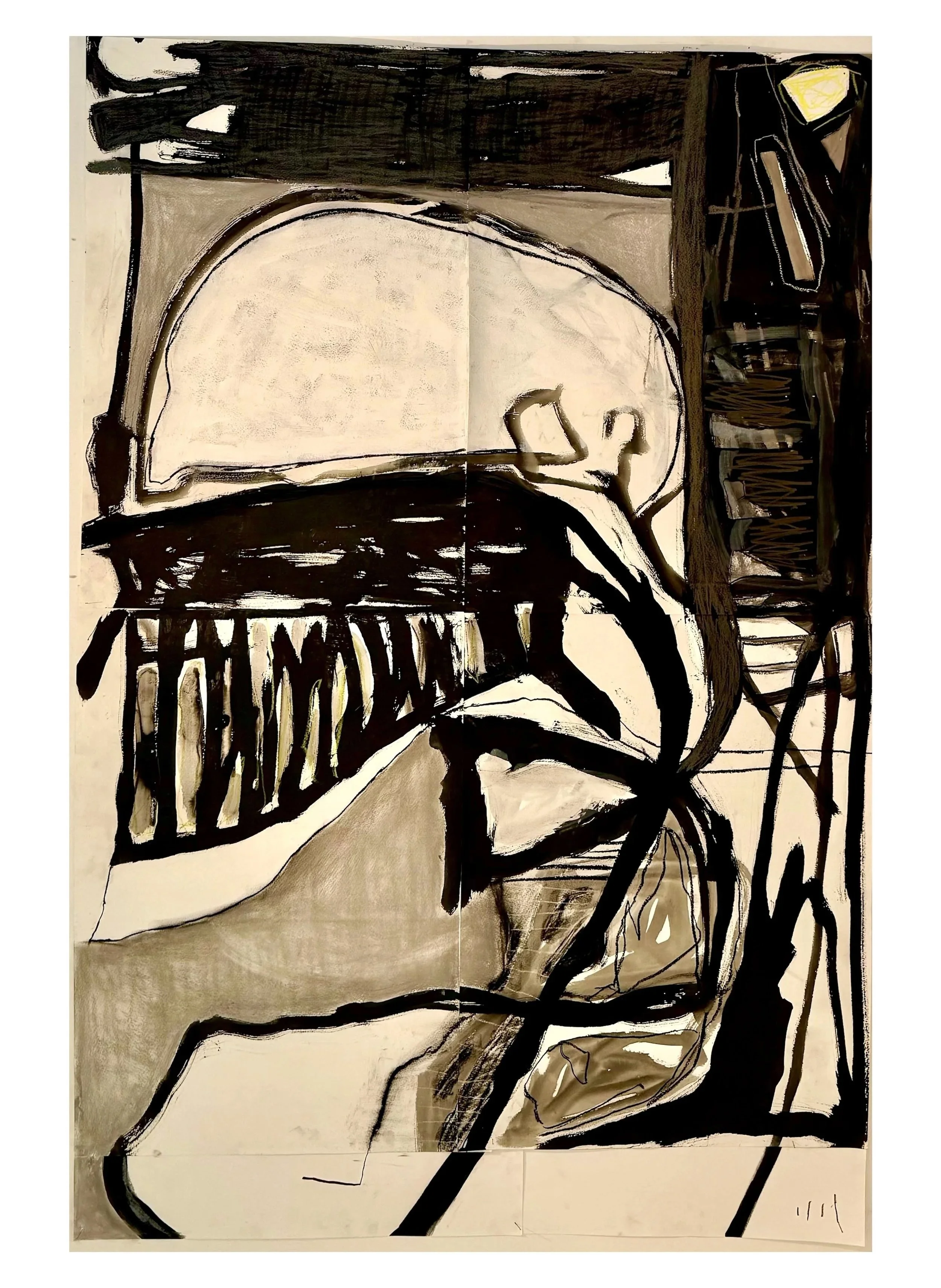 'Can't get you out of my head' 2025
Mixed media on paper
H156cms x 106cms.
Finalist 2025 M16 Artspace Drawing prize