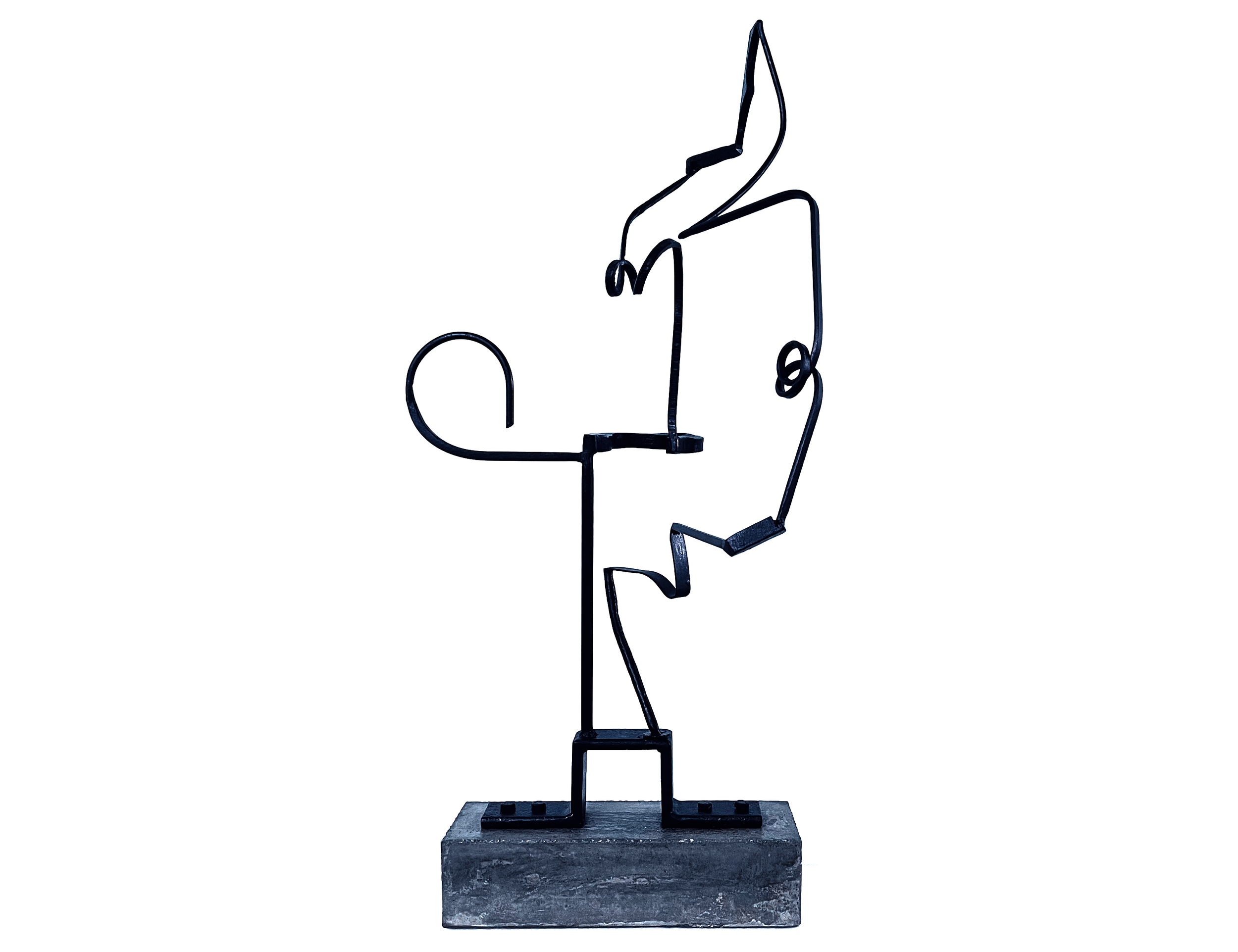 Allegro. 2019. 
H120 x W52 x D40cms. steel, concrete, space. 
Finalist 2022 'Sculpture Inside' Sculpture by the Sea, Bond.
SOLDi