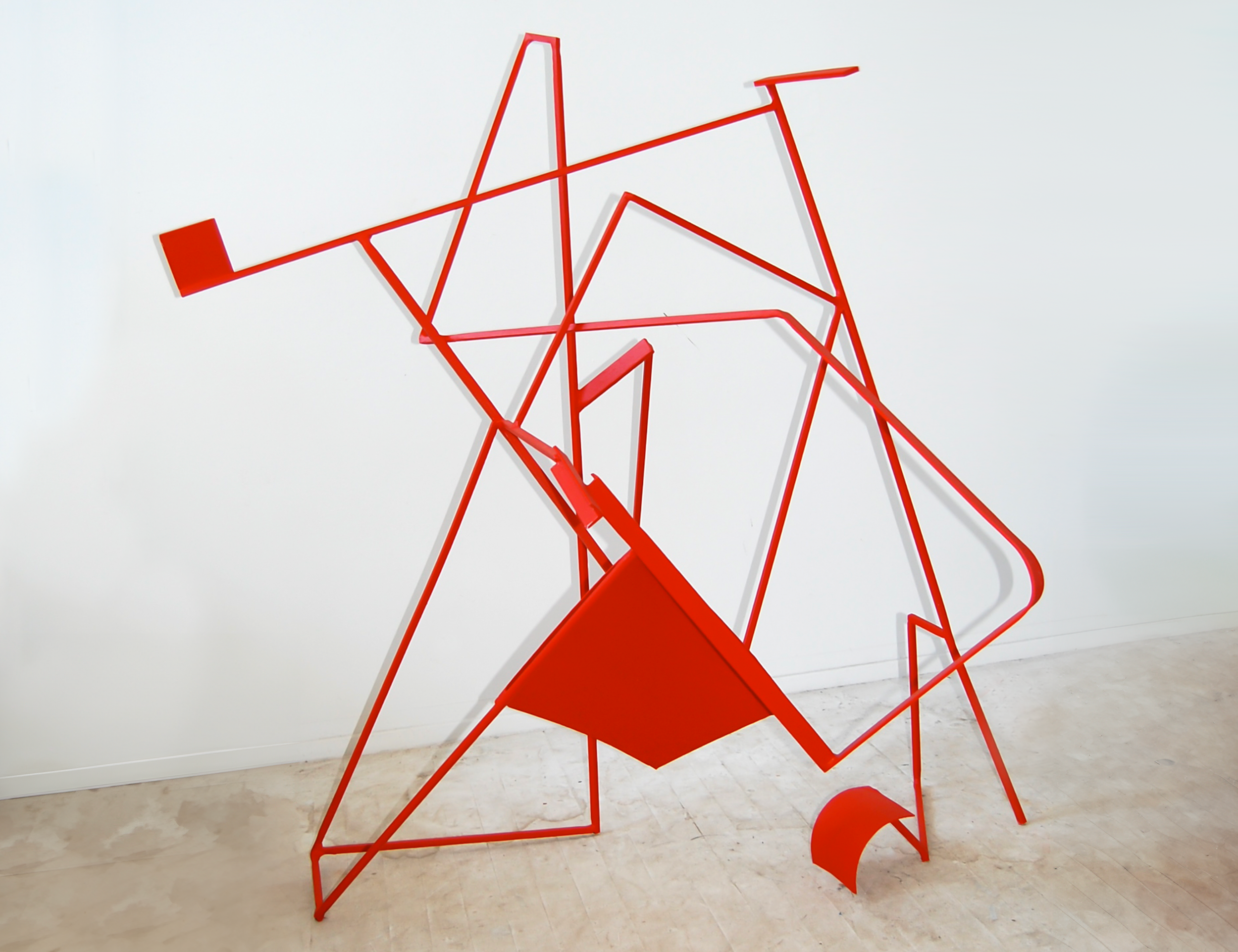 Organised Chaos. 
H149 x W144 x D109cms
Painted steel.
Reg Richardson AM Private Collection. Currently on loan, Melanoma Institute Australia, Sydney.
SOLD