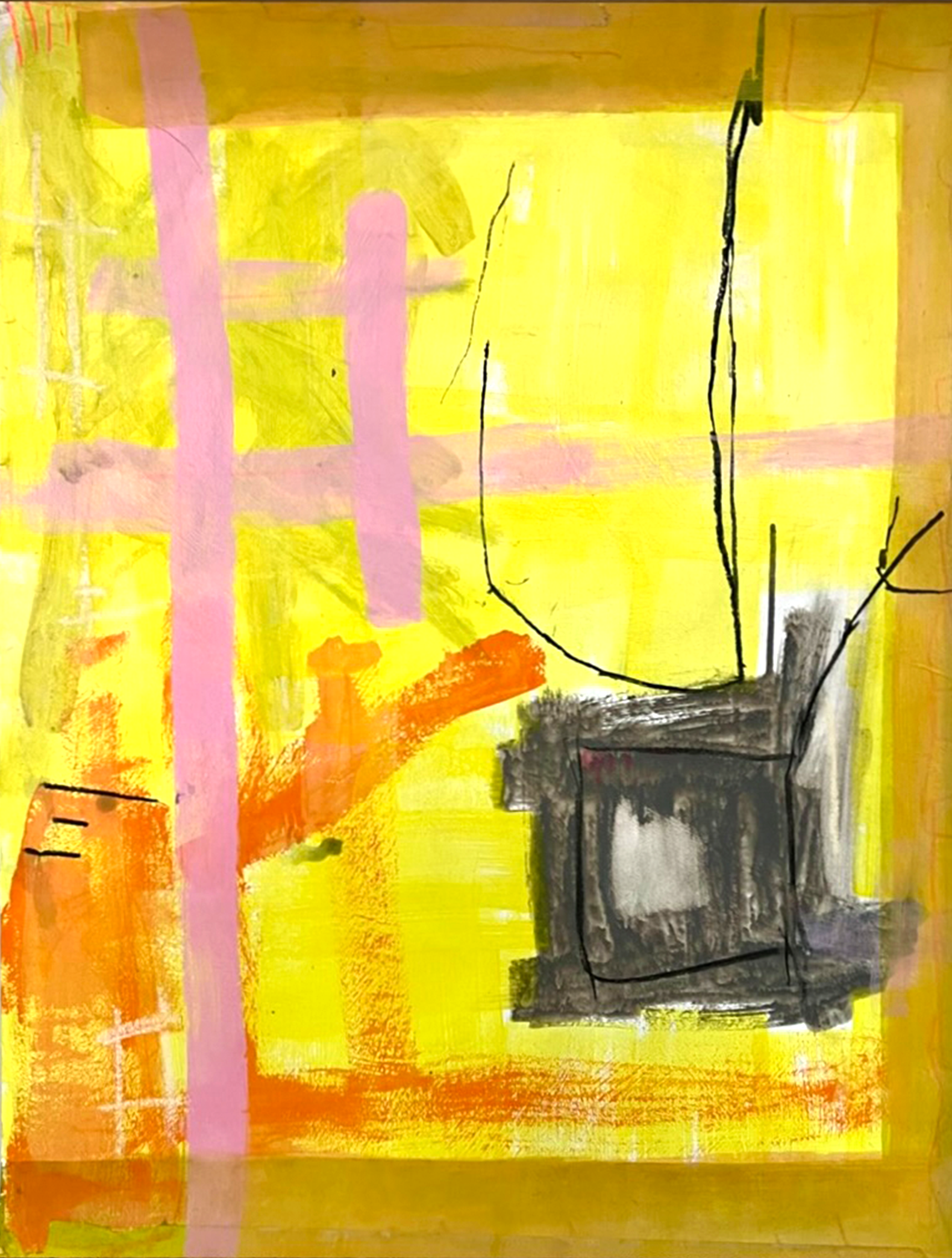 'The time is now'. 2023
Mixed media on paper
67cms x 52.5cms x 5cms (framed)