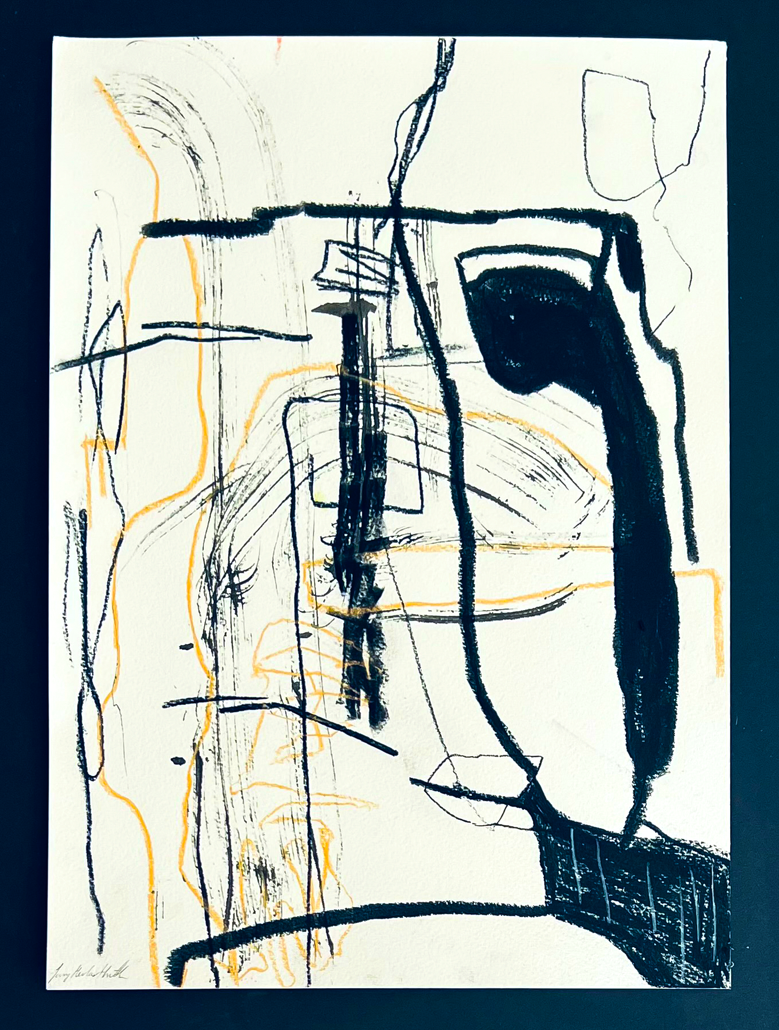 'Rhythmic Jottings'.

Mixed media on paper.

42cms x 29.5cms
