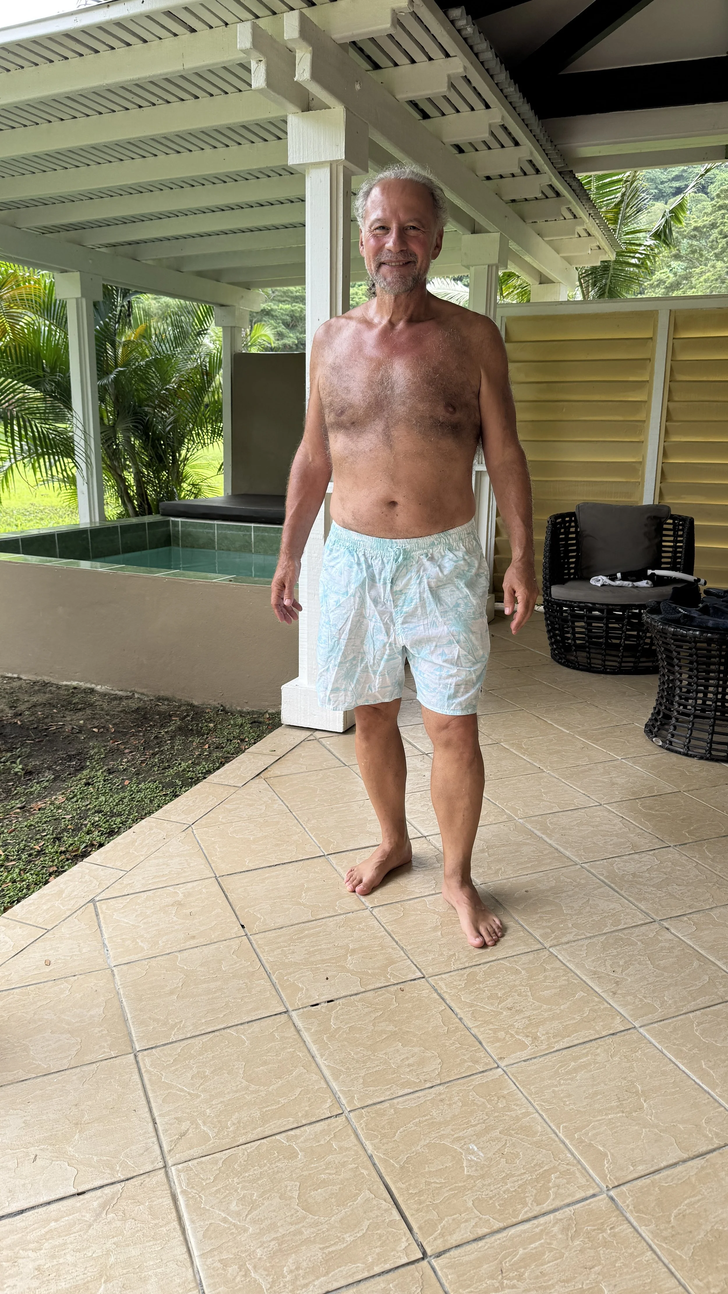 Our room had its own little plunge pool. We could barely stand in it with water up to our chins