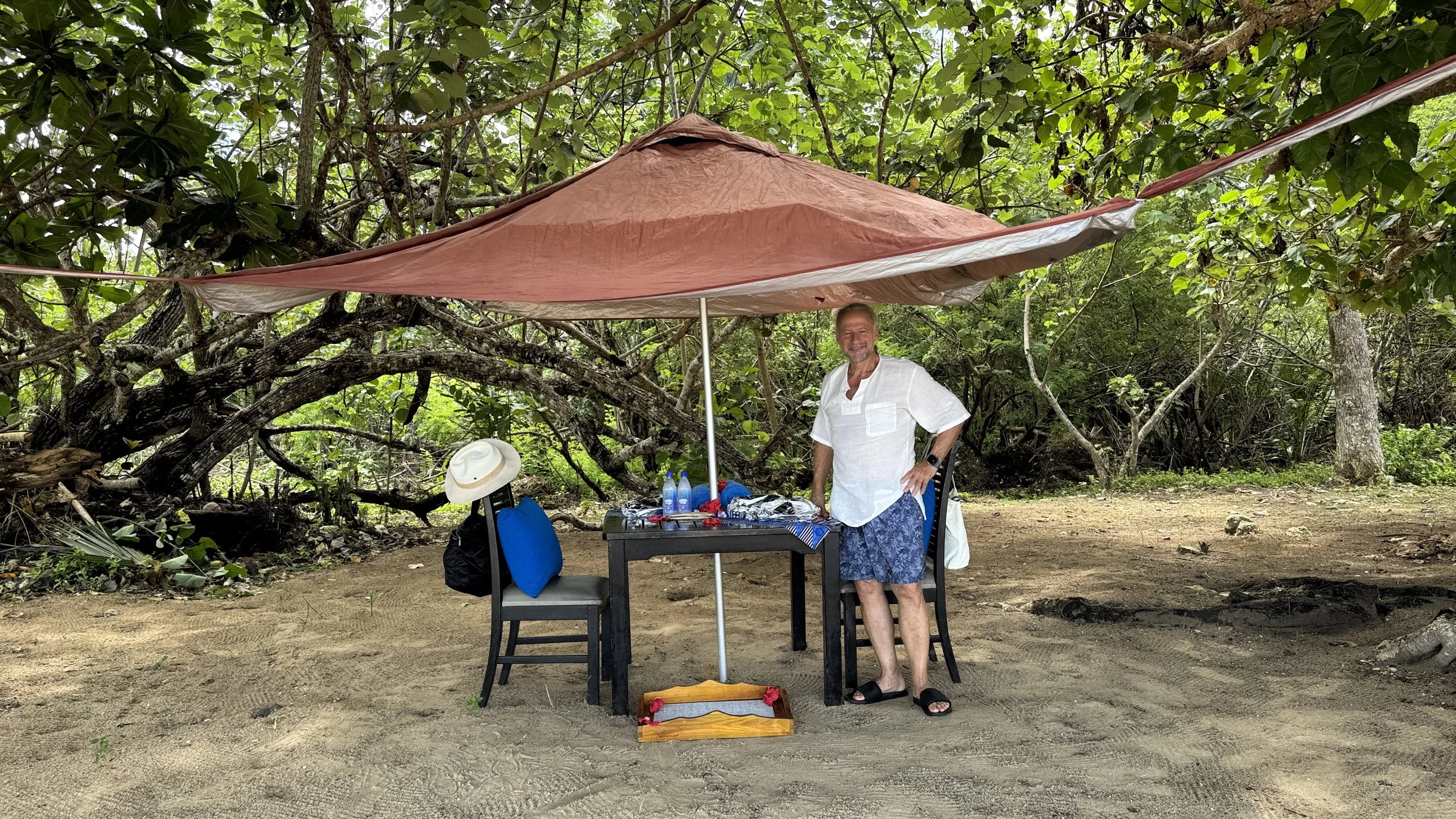 We got everything set up for a private picnic