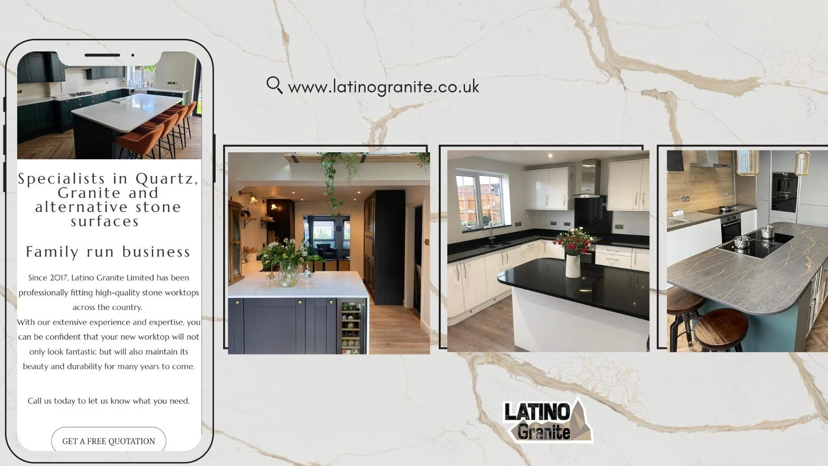 We are specialists in Quartz, Granite, Dekton & more, we’ve been proudly serving customers across the UK since 2017. As a family-run business, we bring expert craftsmanship and a personal touch to every project.
π Whether you're drawn to