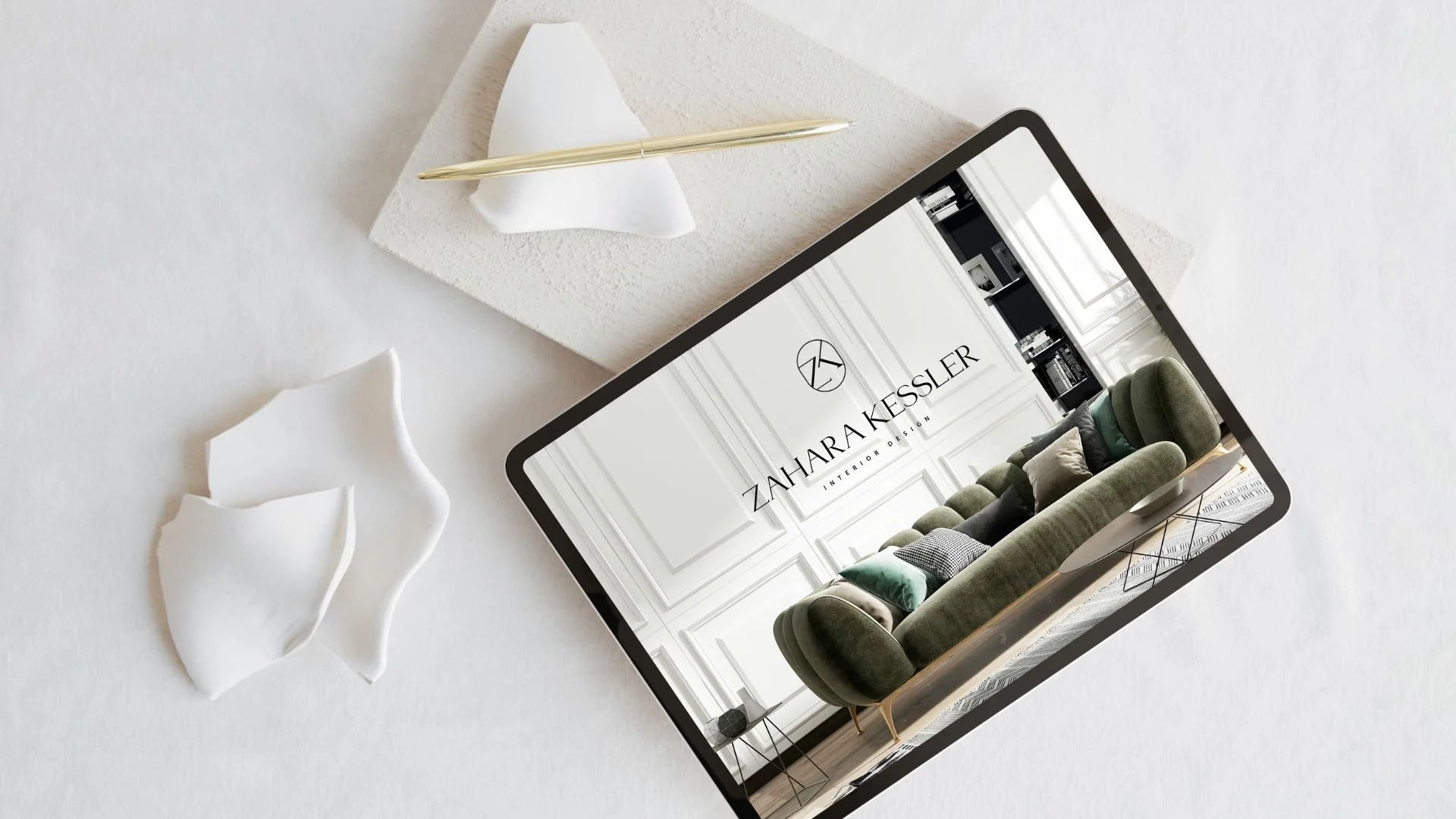Minimalist brand identity for luxury interior design studio