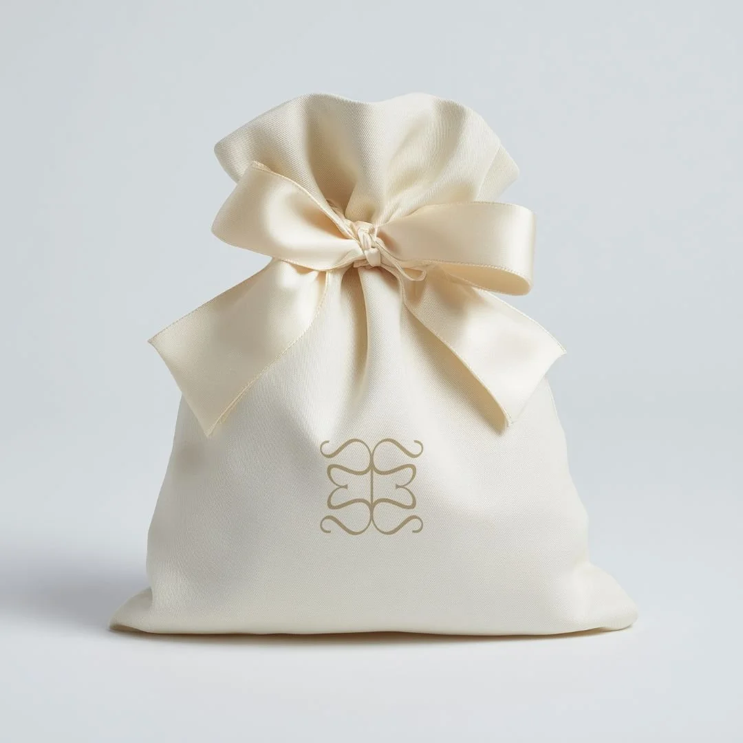 Timeless luxury brand identity designed with feminine minimal approach, clean visuals and refined aesthetic consistency.